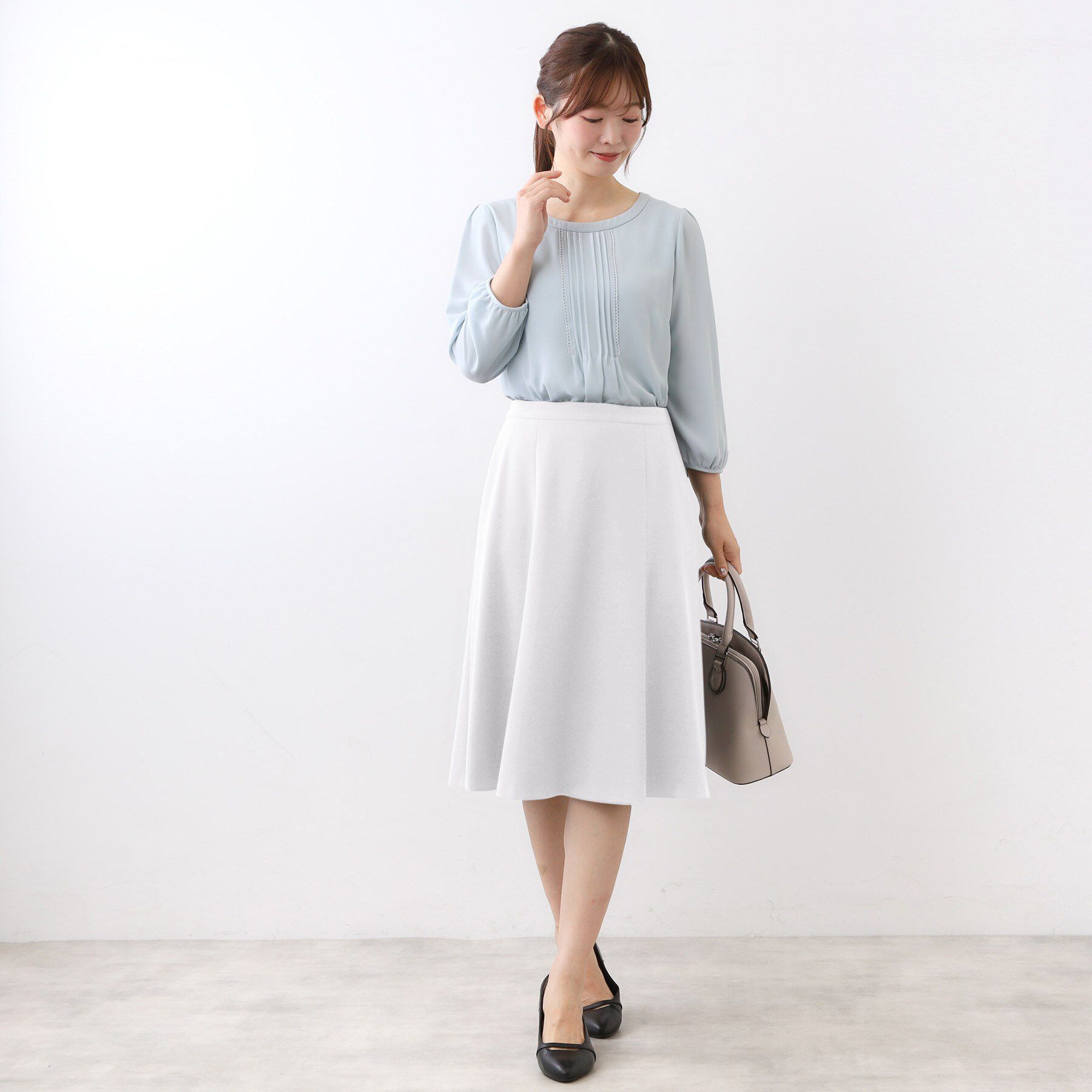 Reflect「【フォーマル／入卒／セットアップ可】フリュイドフレアスカート」|スカート|