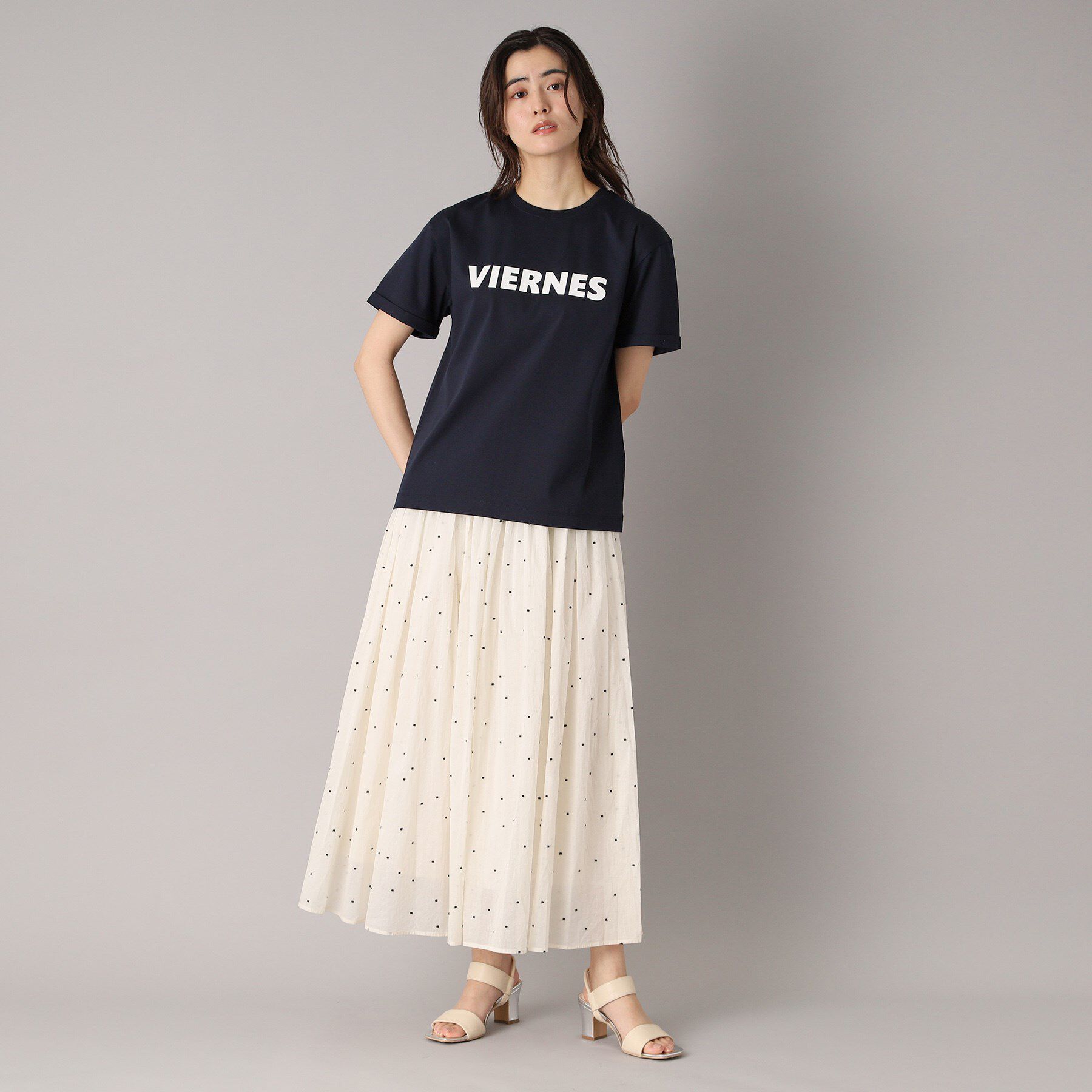 DRESSTERIOR「【接触冷感/抗菌防臭/消臭】アイスクリアコットン VIERNESロゴT」|Tシャツ・カットソー|