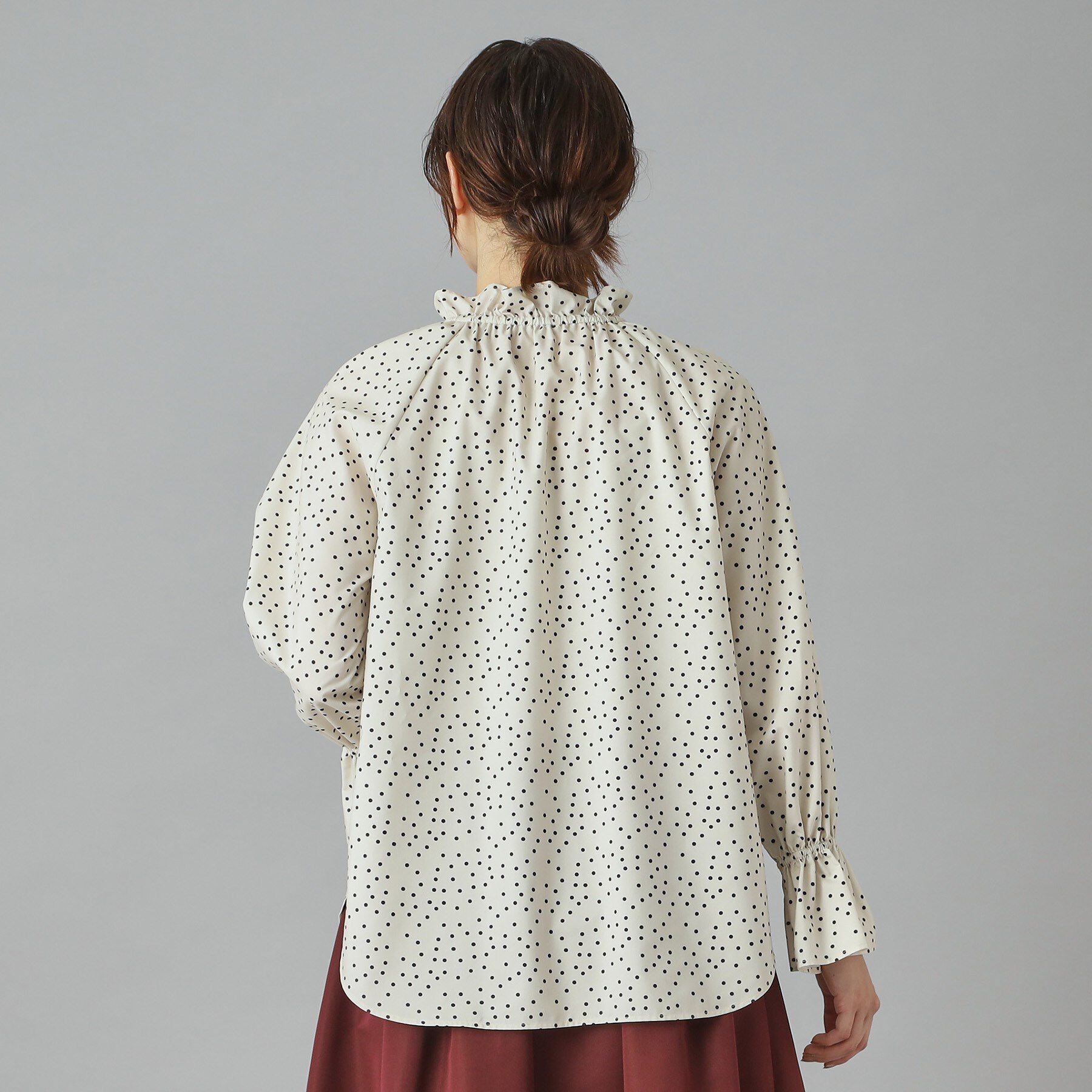 DRESSTERIOR「【洗える/フリルカラー】キャンディスリーブフリルカラーブラウス」|シャツ・ブラウス|