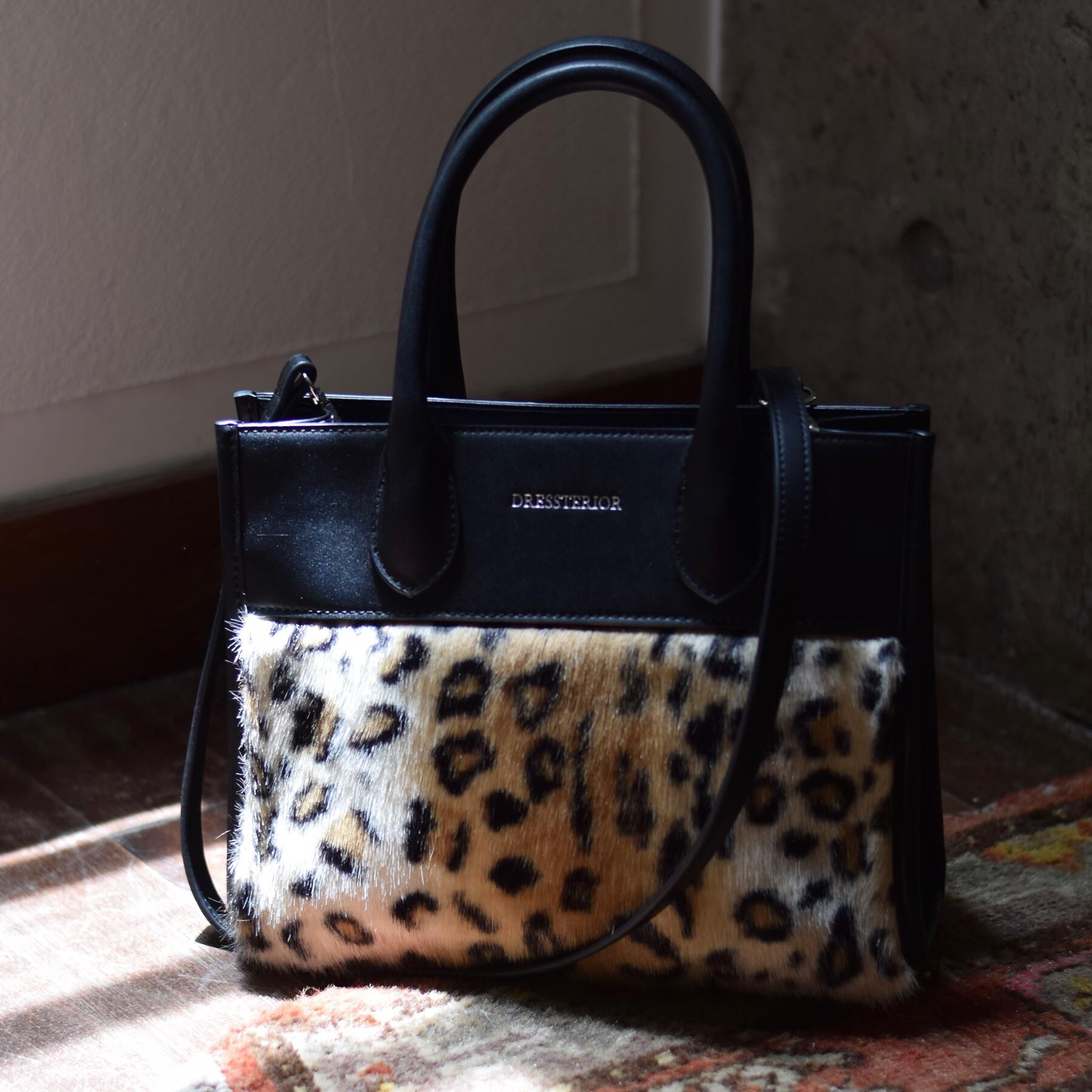 DRESSTERIOR「【CLASSY.12月号掲載】フェイクファーコンビリサイクルレザートートバッグ」|トートバッグ|