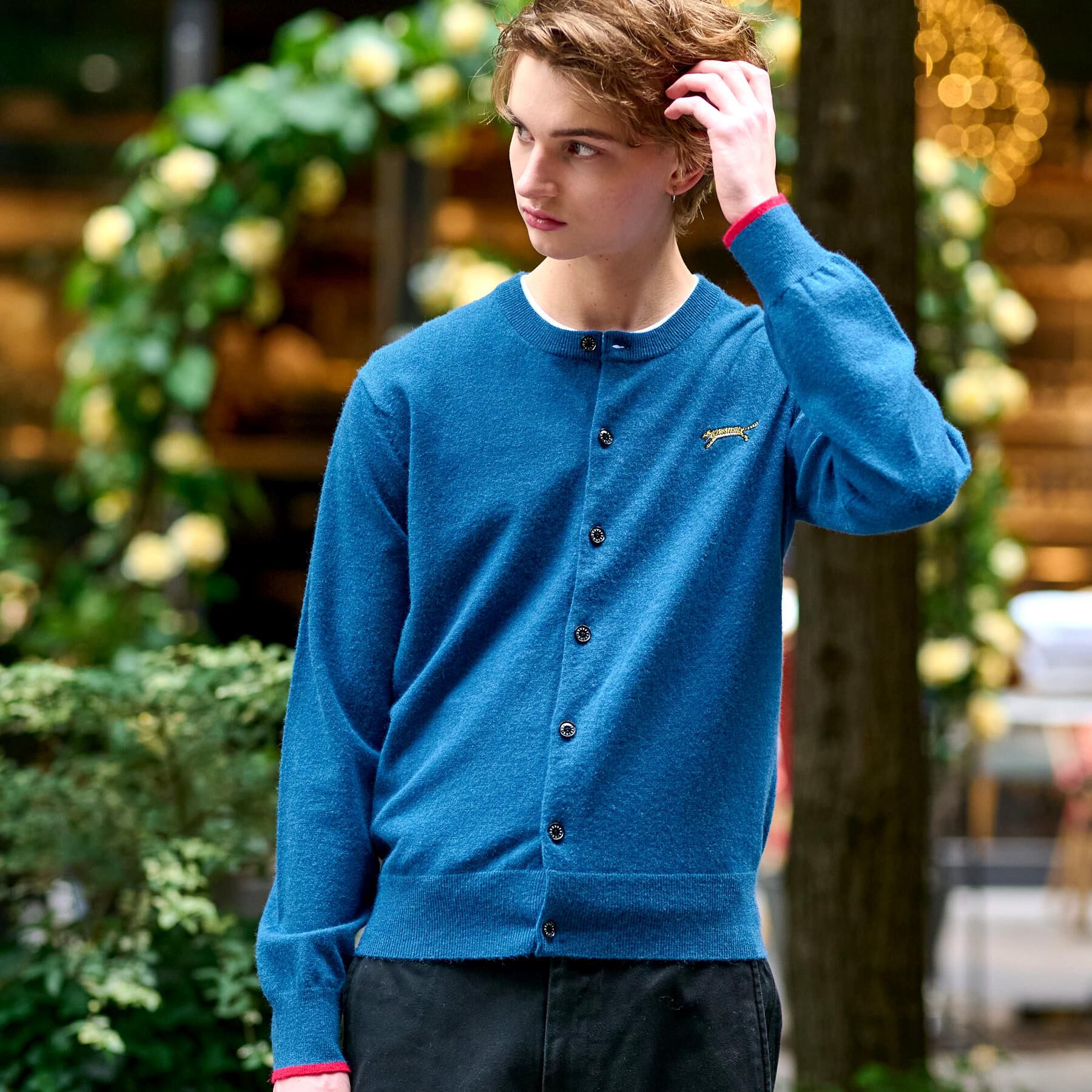 DRESSTERIOR「【Monomax11月号掲載】タイガーエンブロイダリー ラウンドネックカーディガン」|カーディガン|