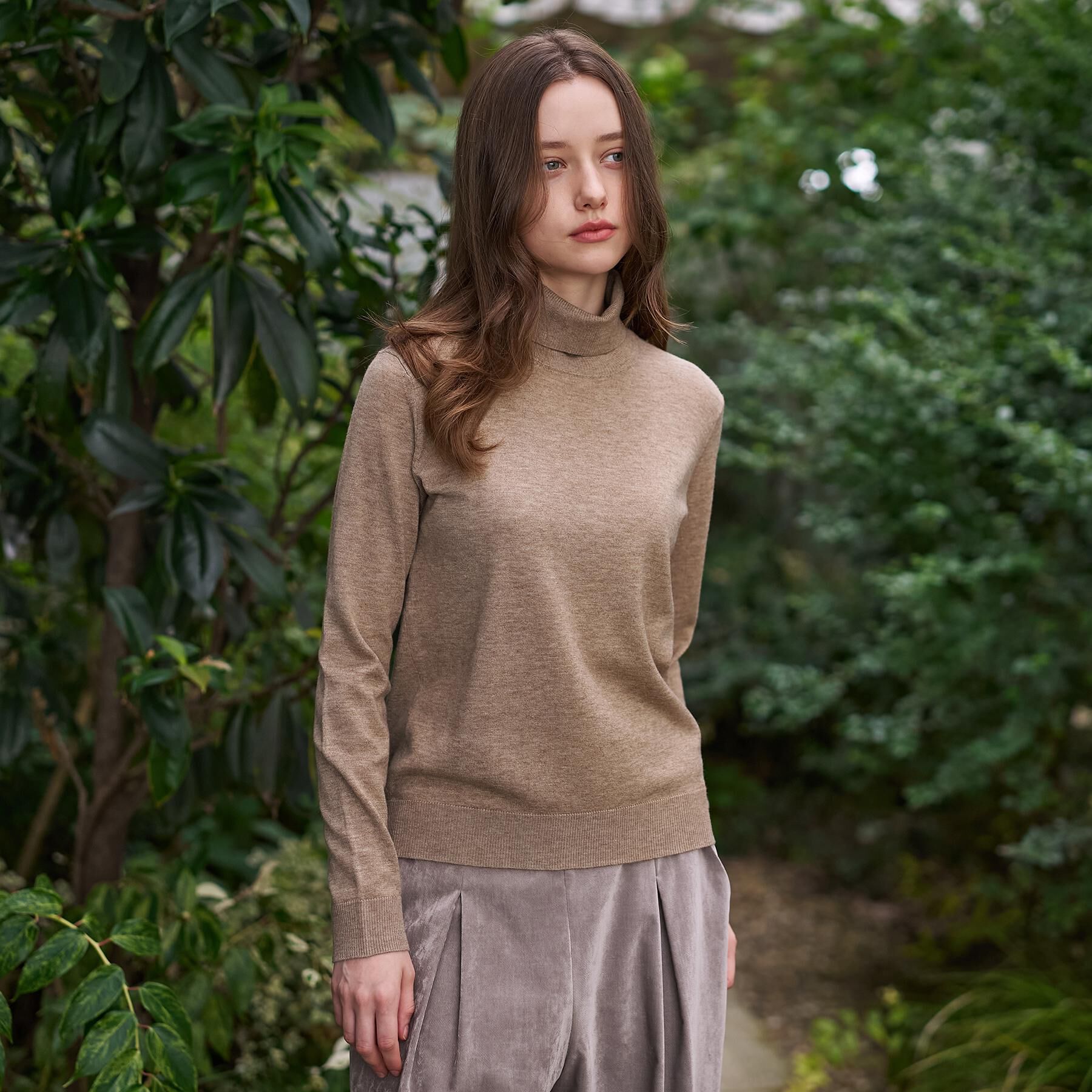 DRESSTERIOR「【CLASSY.12月号/otonaMUSE11月号掲載】ウールブレンド天竺タートルニット」|ニット・セーター|