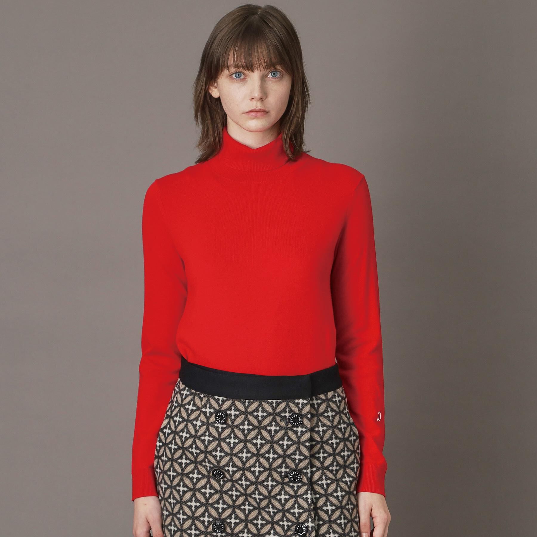 DRESSTERIOR「【CLASSY.12月号/otonaMUSE11月号掲載】ウールブレンド天竺タートルニット」|ニット・セーター|
