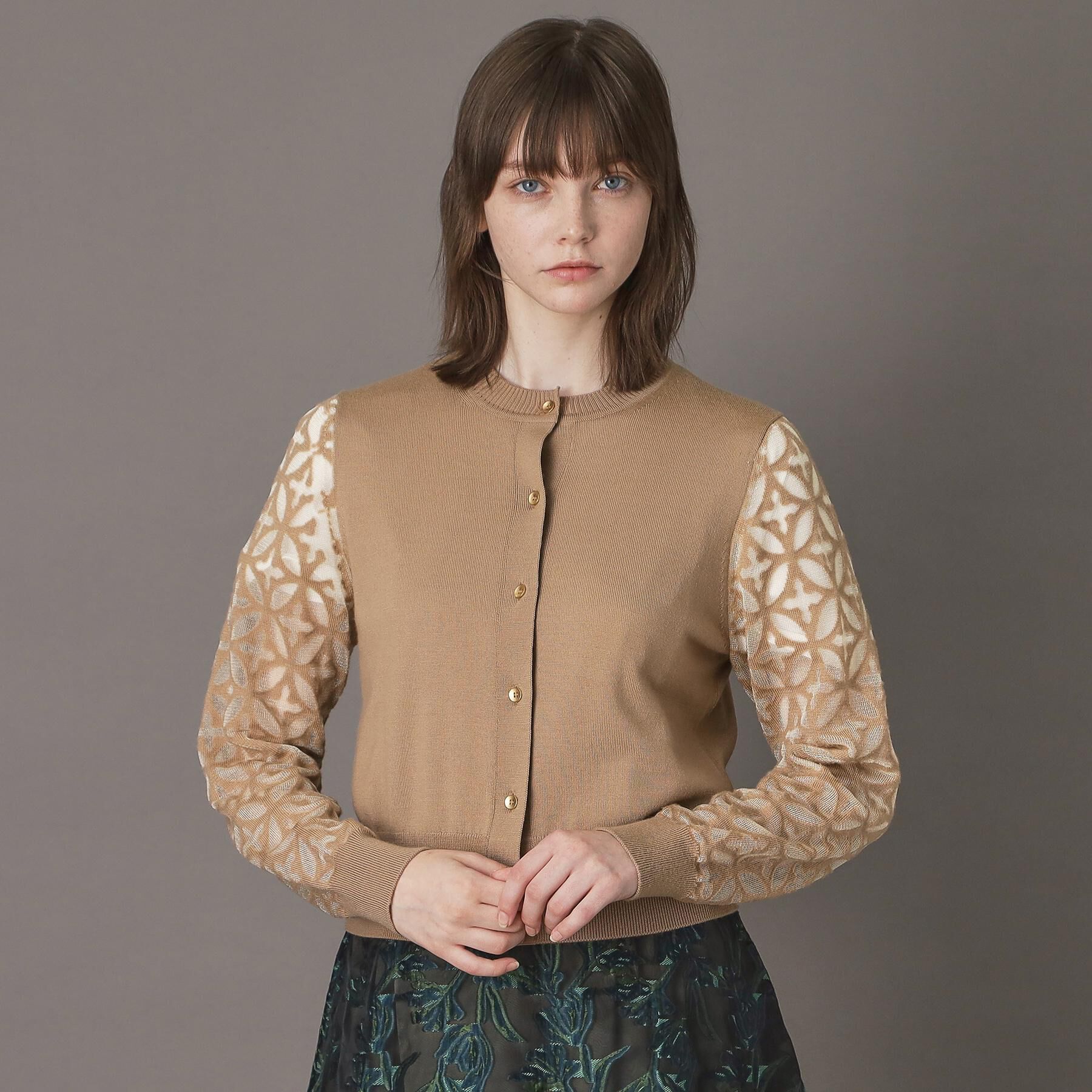 DRESSTERIOR「オーバーラップオパールスリーブカーディガン」|カーディガン|