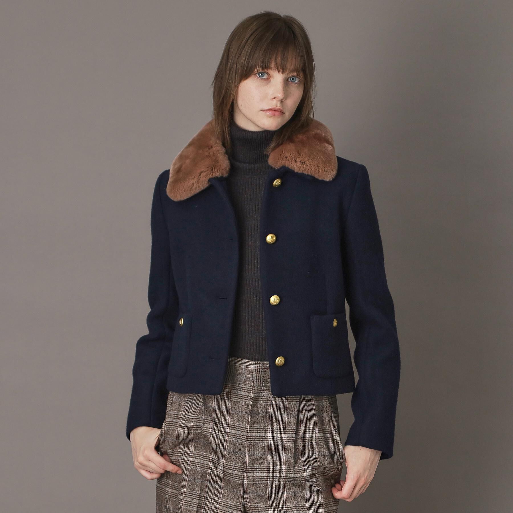 DRESSTERIOR「【otonaMUSE 11月号掲載】2WAYファーカラーメルトンジャケット」|ブルゾン・スタジャン|