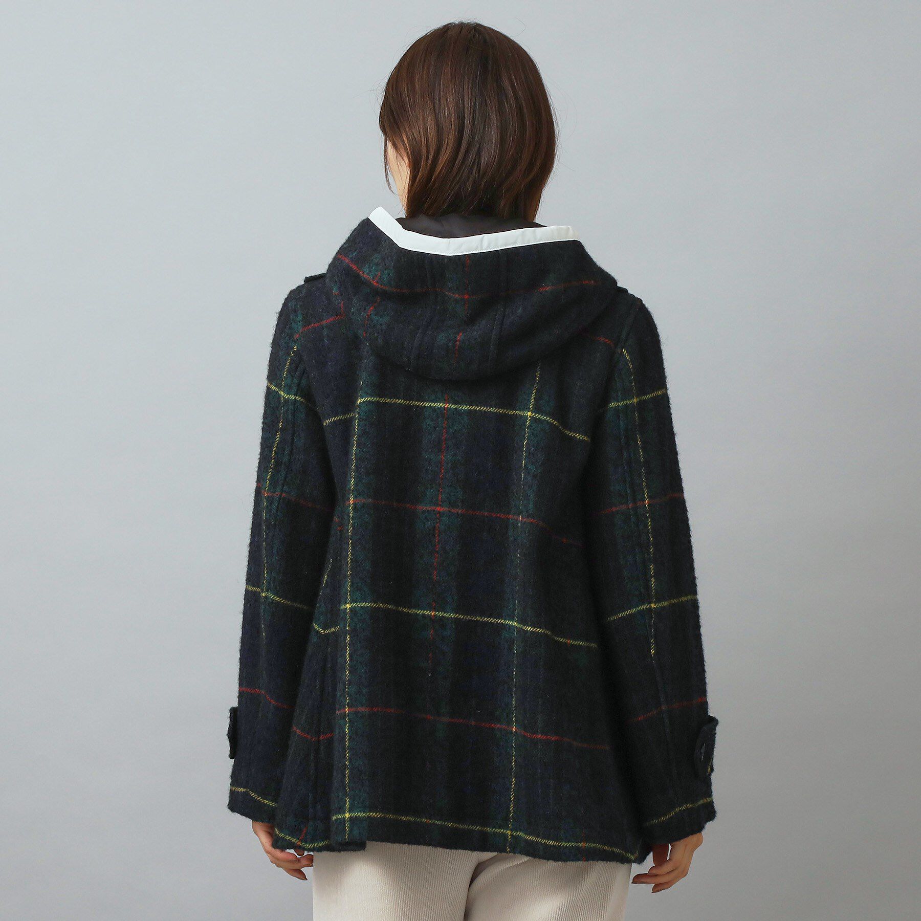DRESSTERIOR「【CLASSY.12月号掲載】タータンチェックショートダッフル」|ダッフルコート|
