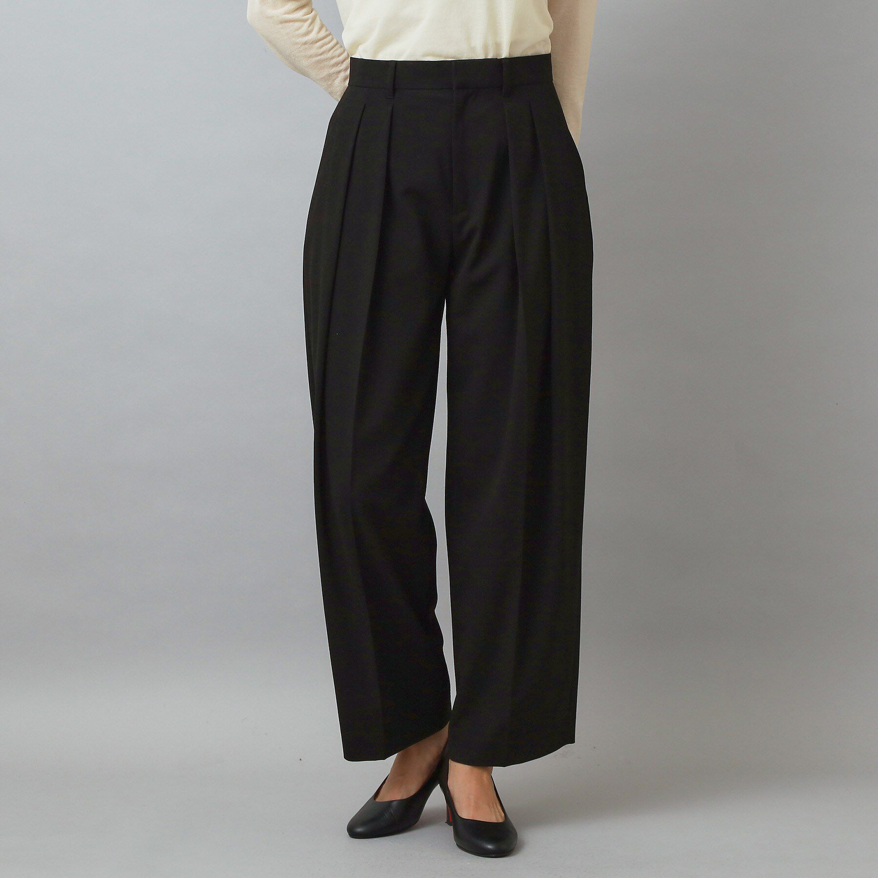 DRESSTERIOR「カーブスラックスパンツ」|その他|ブラック(019)