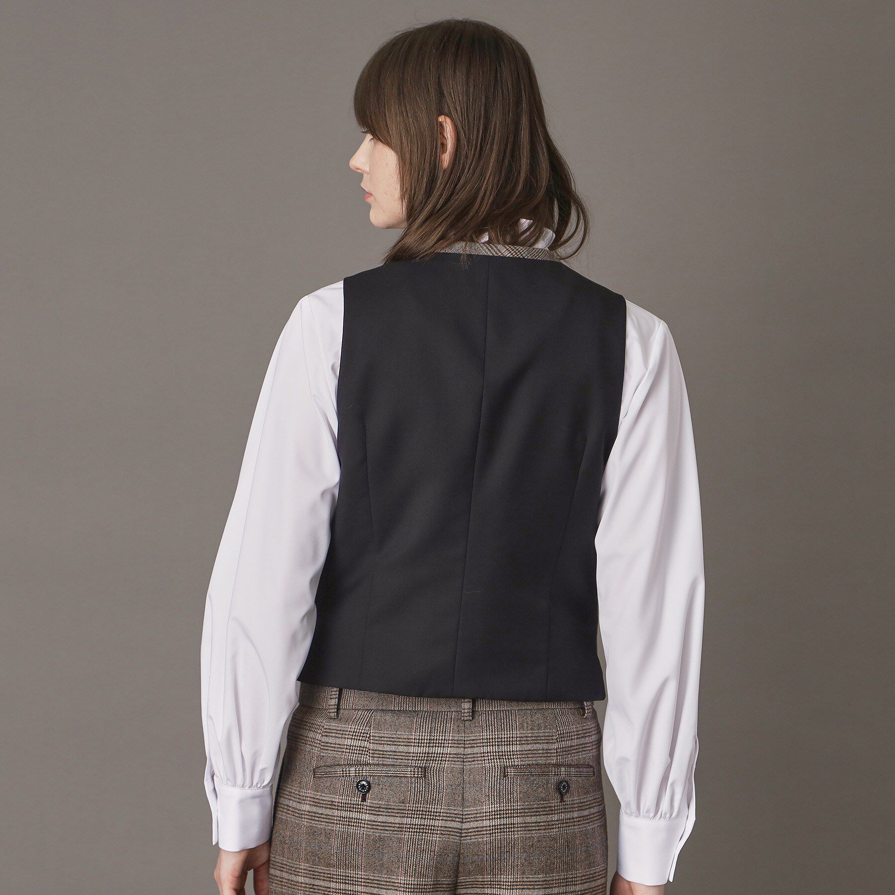 DRESSTERIOR「【otonaMUSE 11月号掲載】サキソニーグレンチェックジレ」|ベスト・ジレ|