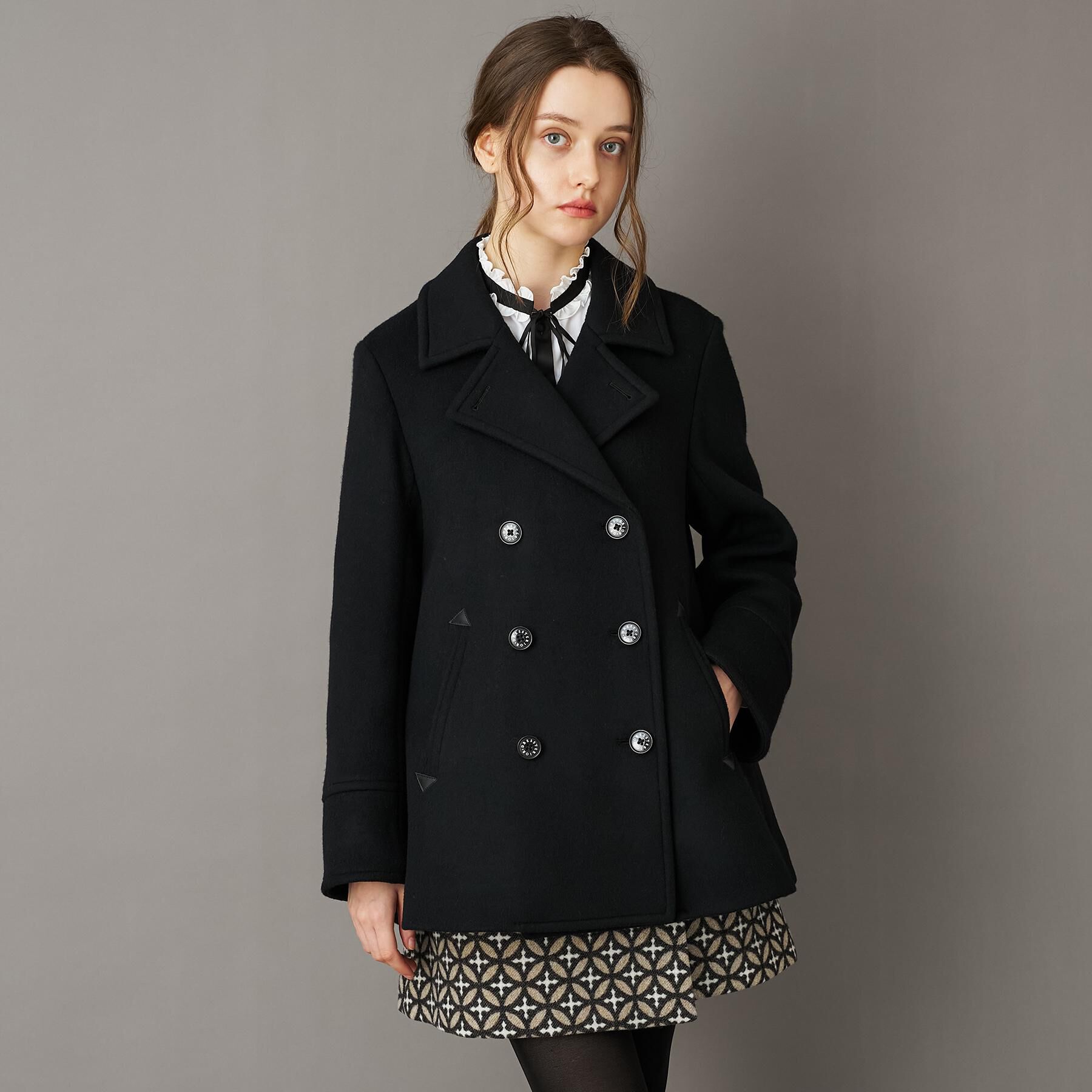 DRESSTERIOR「Super140&lsquo;sAラインPコート」|ピーコート|