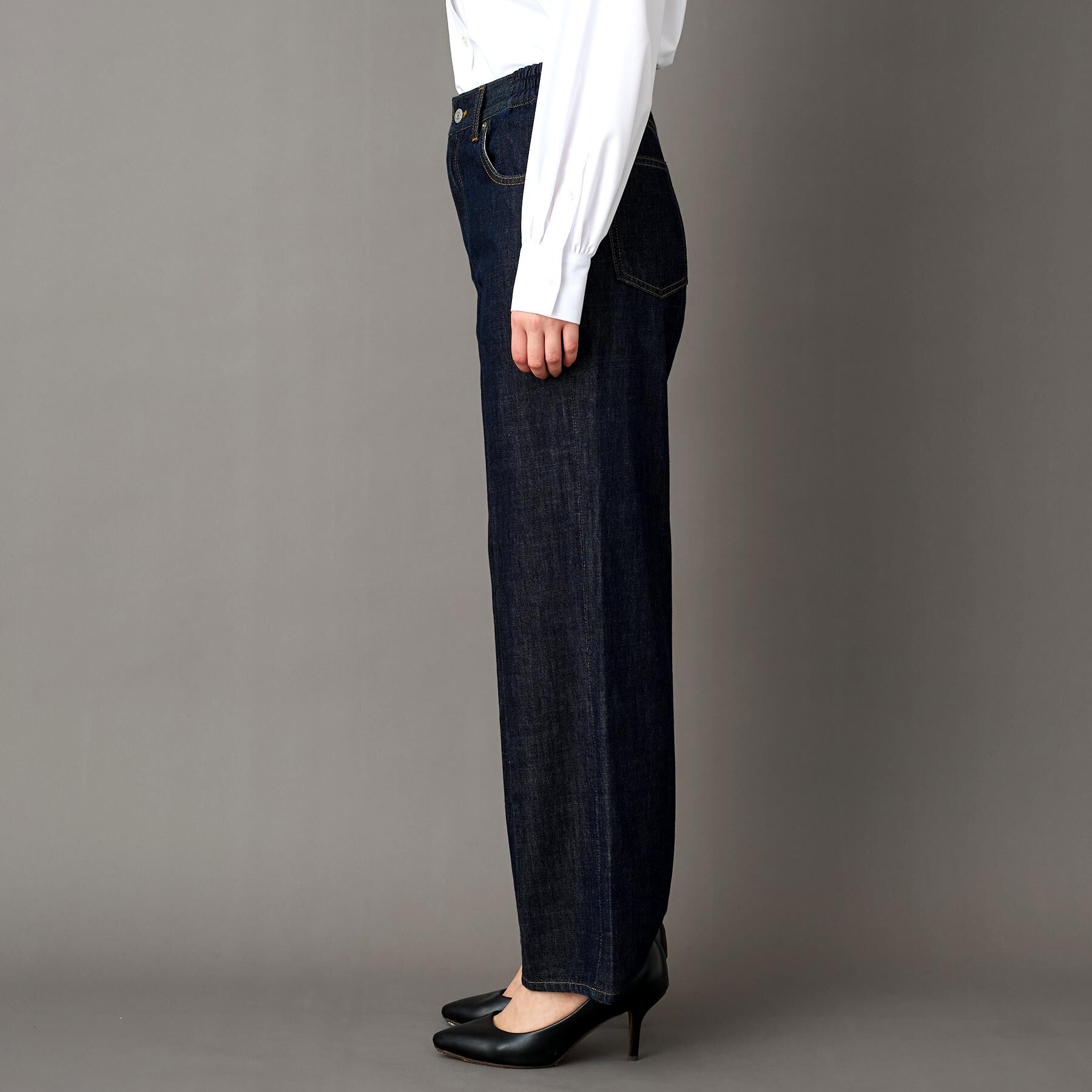 DRESSTERIOR「センタープレスストレートデニム」|デニム|