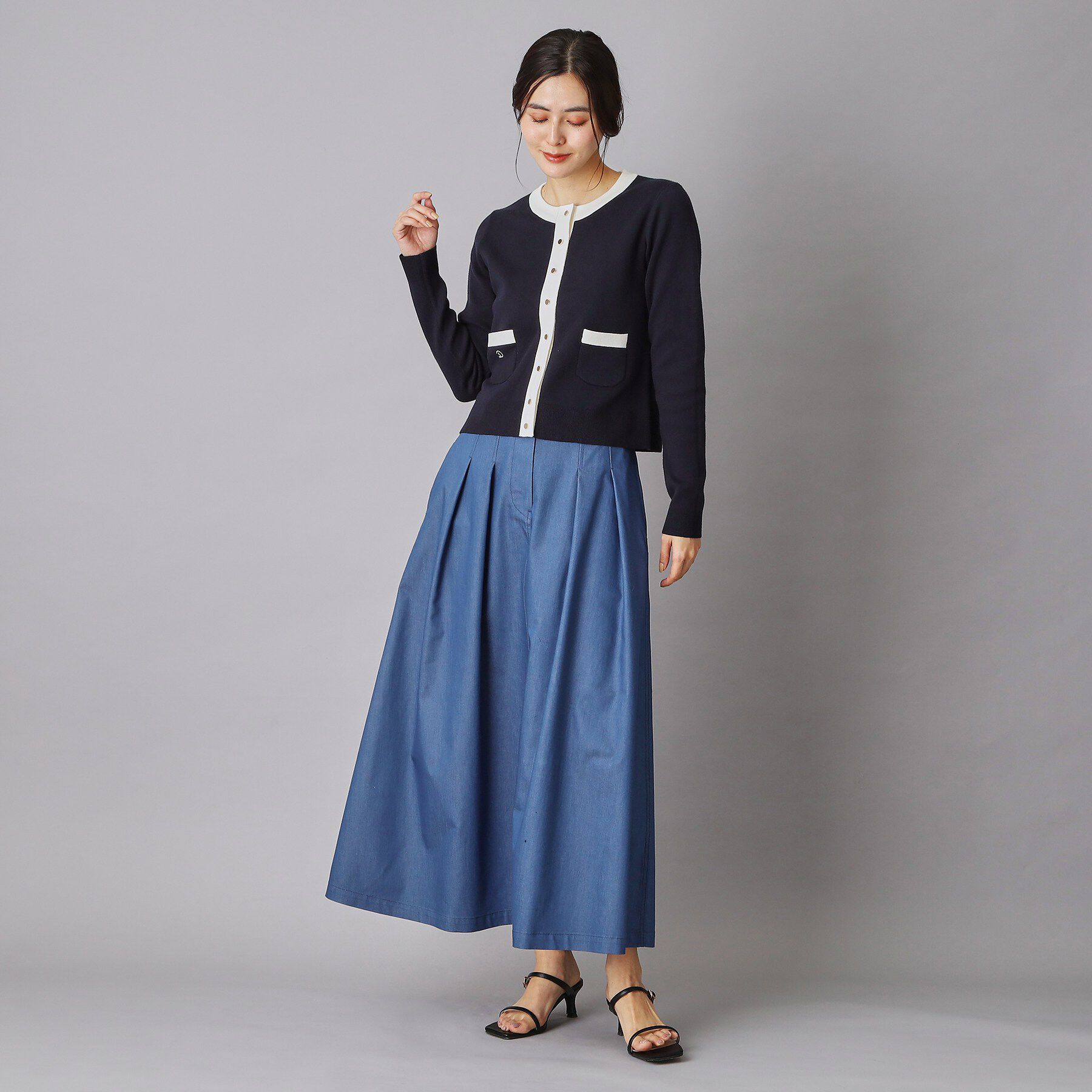 DRESSTERIOR「クールタッチタックデニムスカート」|スカート|