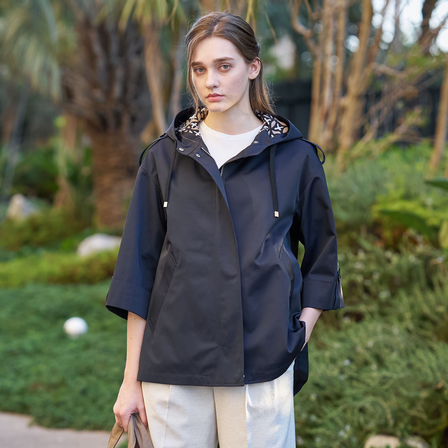 DRESSTERIOR「【撥水素材】Aラインモッズコート」|ブルゾン・スタジャン|ネイビー(094)