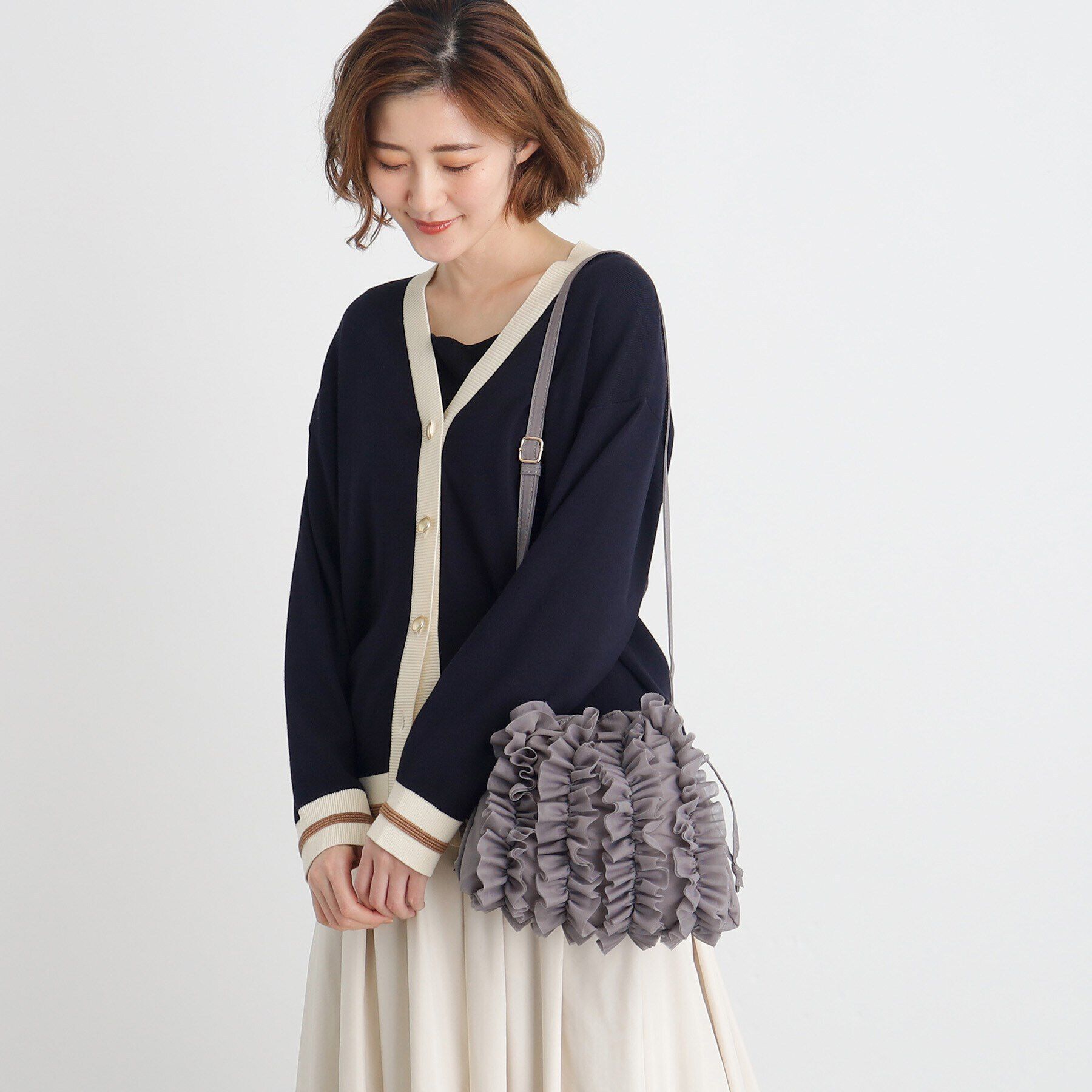 grove「チュールティアード巾着ショルダー」|ショルダー・メッセンジャー|