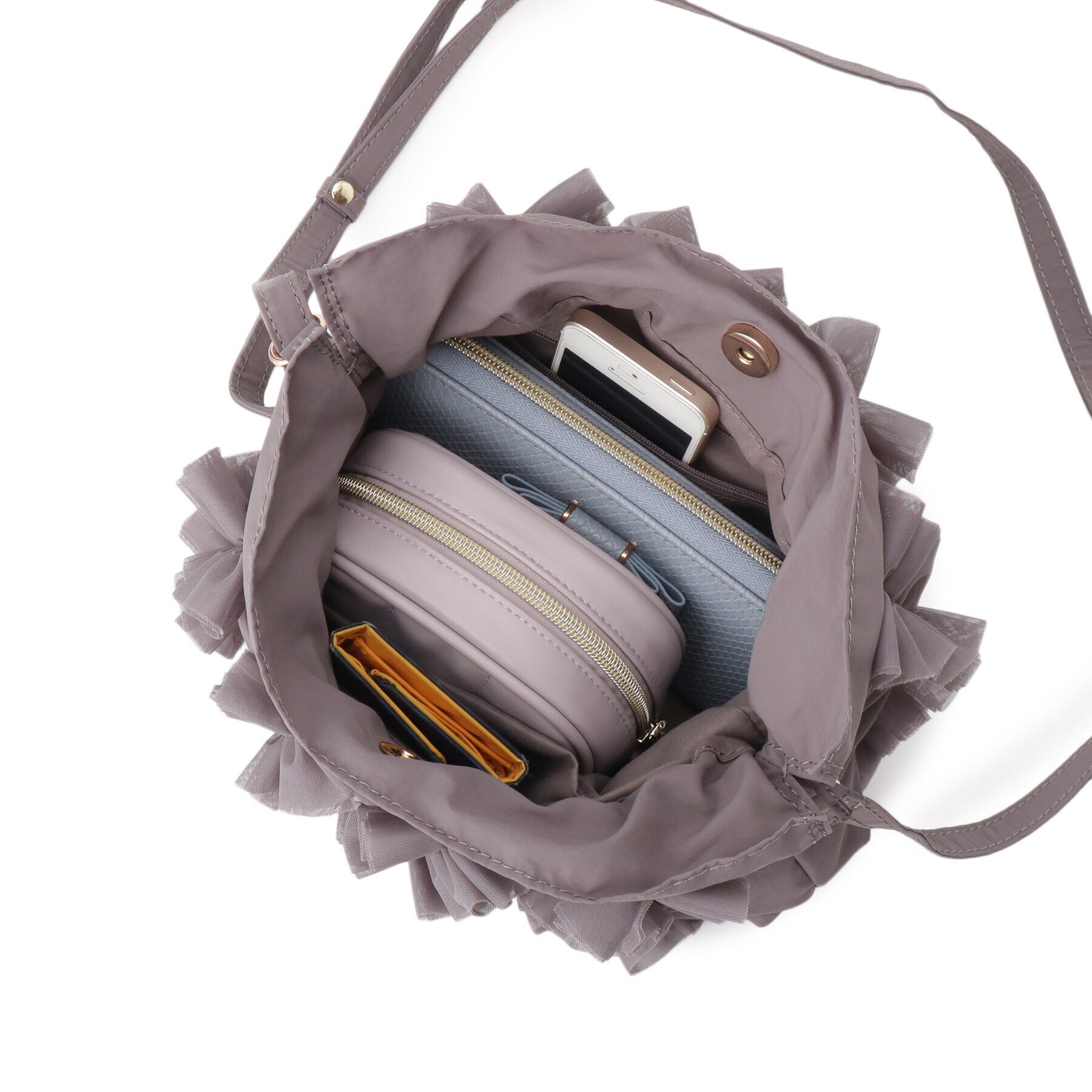 grove「チュールティアード巾着ショルダー」|ショルダー・メッセンジャー|