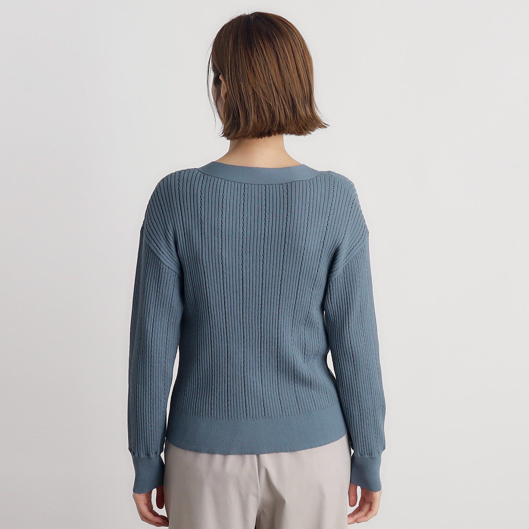 grove「多ボタン透かしニットカーディガン」|カーディガン|