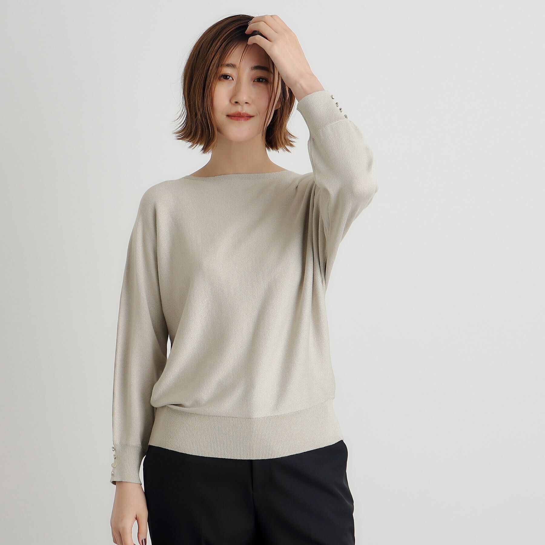 grove「ラメドルマンニットプルオーバー」|ニット・セーター|