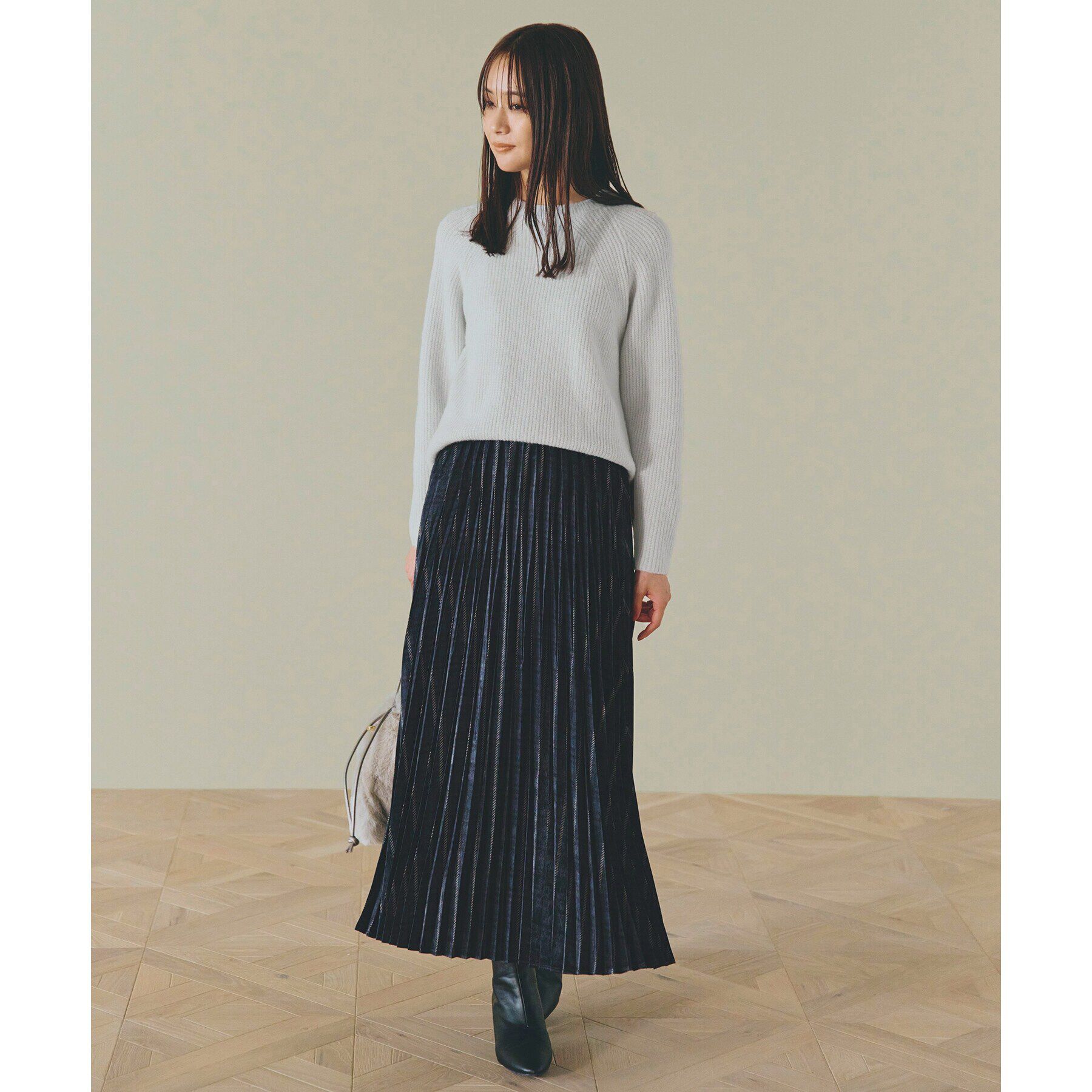 grove「クルーネック畔プルオーバー【洗える】」|ニット・セーター|