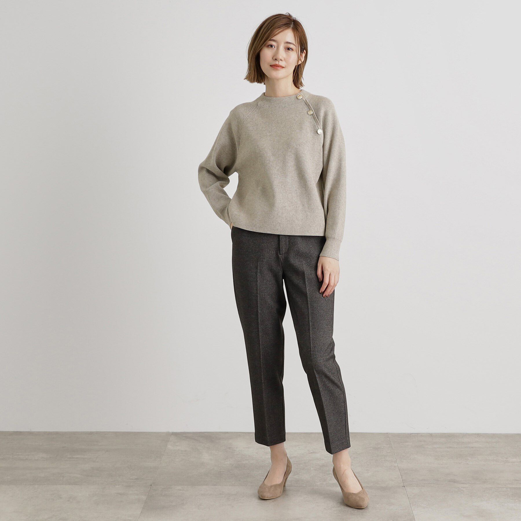 grove「肩釦ラグランスリーブプルオーバー」|ニット・セーター|