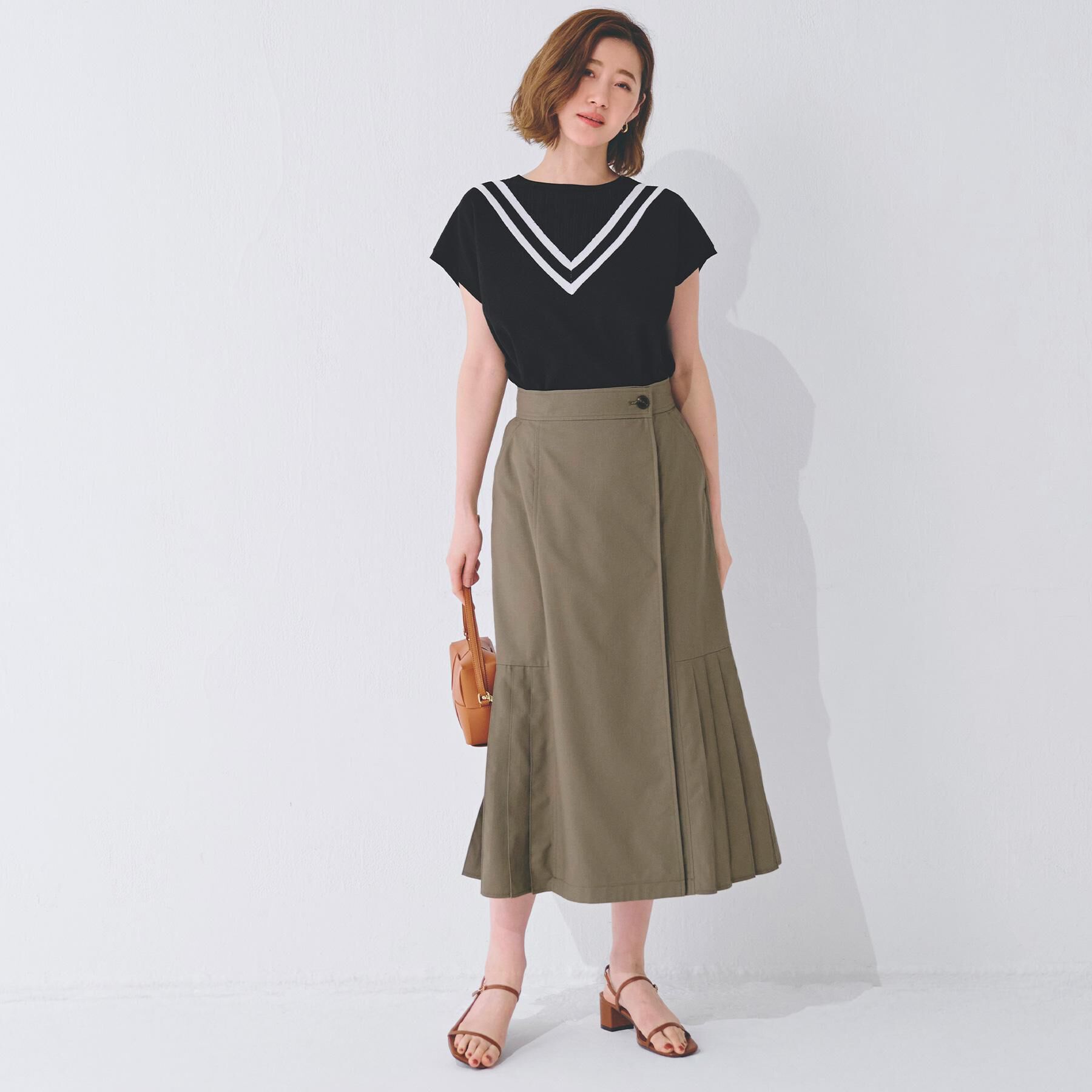 grove「繊細な透かし編みが上品な大人のチルデンニット」|ニット・セーター|