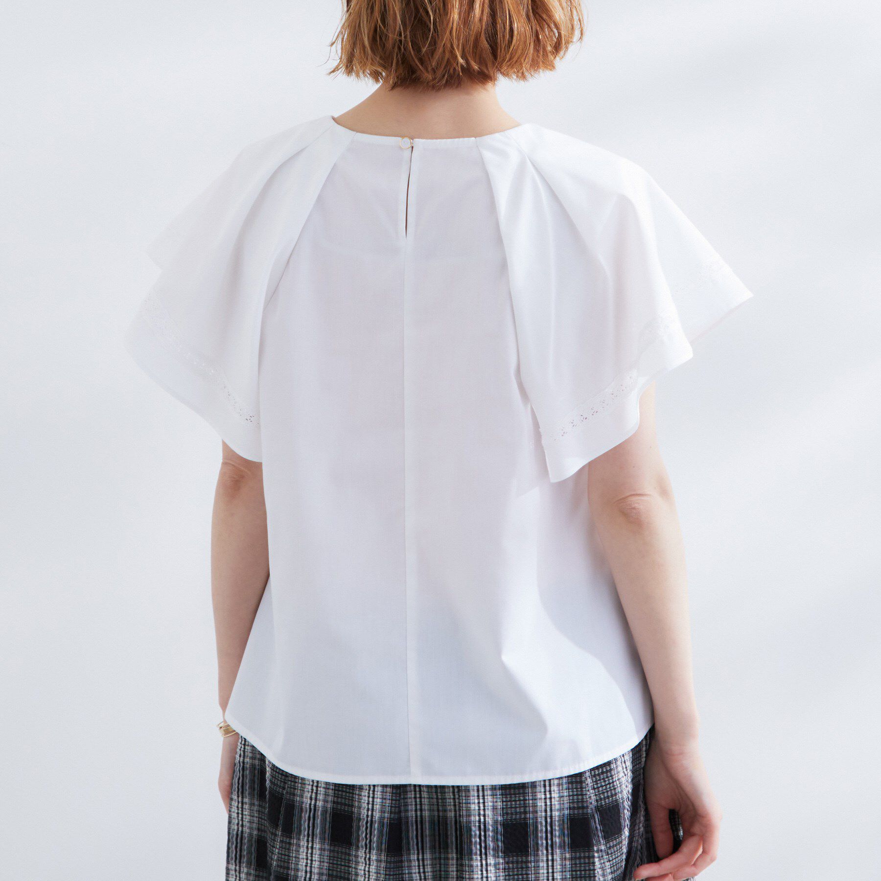 grove「【サスティナブル原料】涼し気フレアスリーブブラウス」|シャツ・ブラウス|