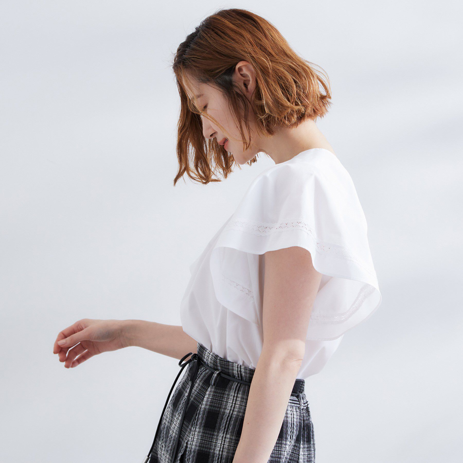 grove「【サスティナブル原料】涼し気フレアスリーブブラウス」|シャツ・ブラウス|