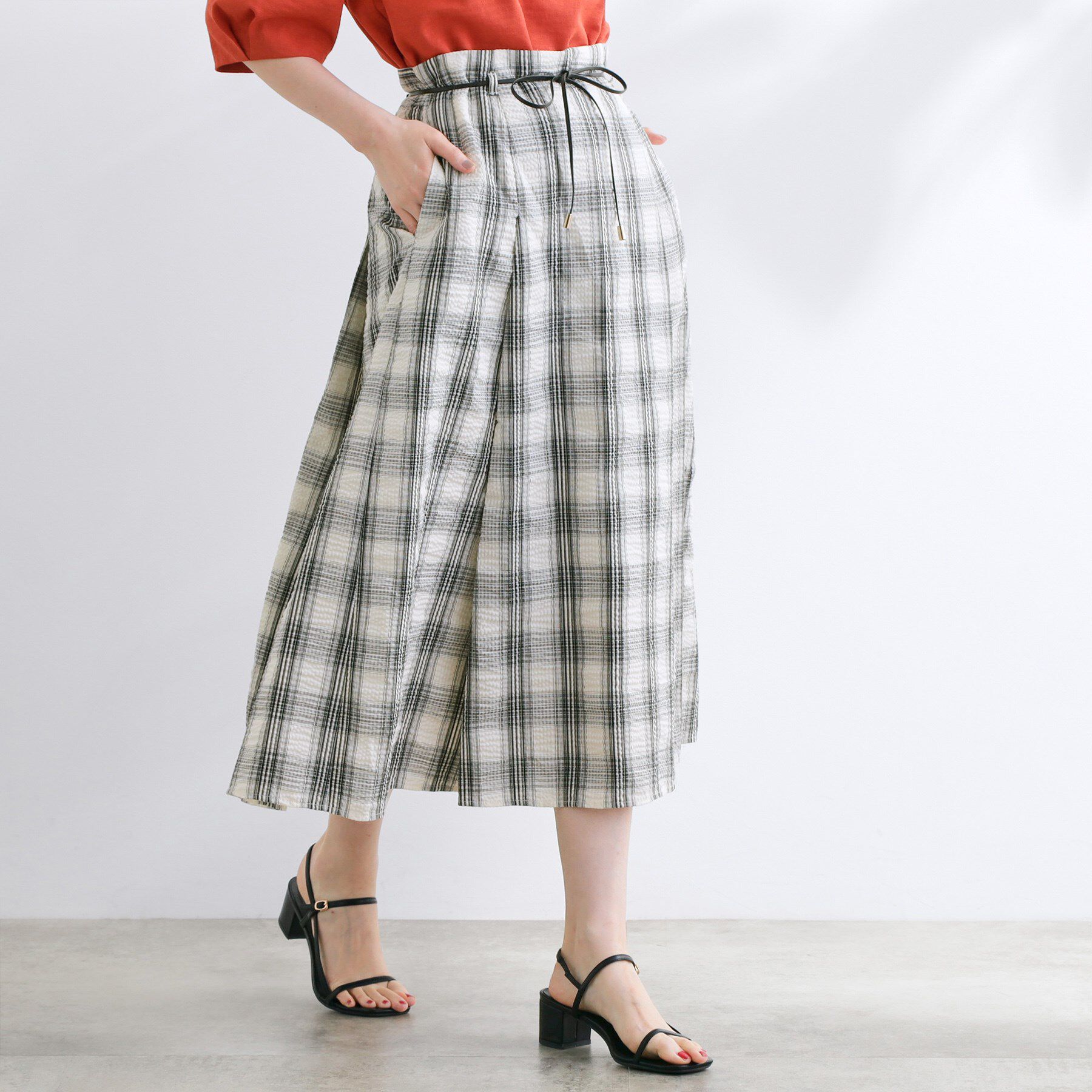 grove「コードリボンタックAラインスカート」|スカート|