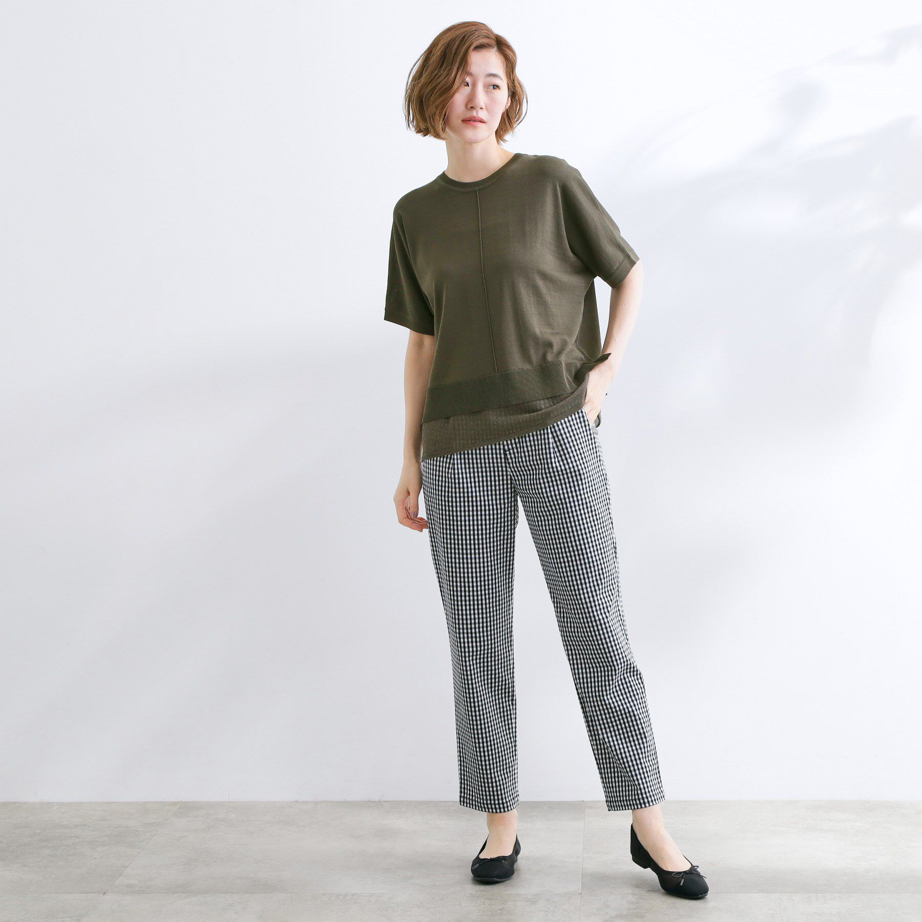 grove「【夏に嬉しい機能付き】やわらかドライタッチレイヤードライクニット」|ニット・セーター|