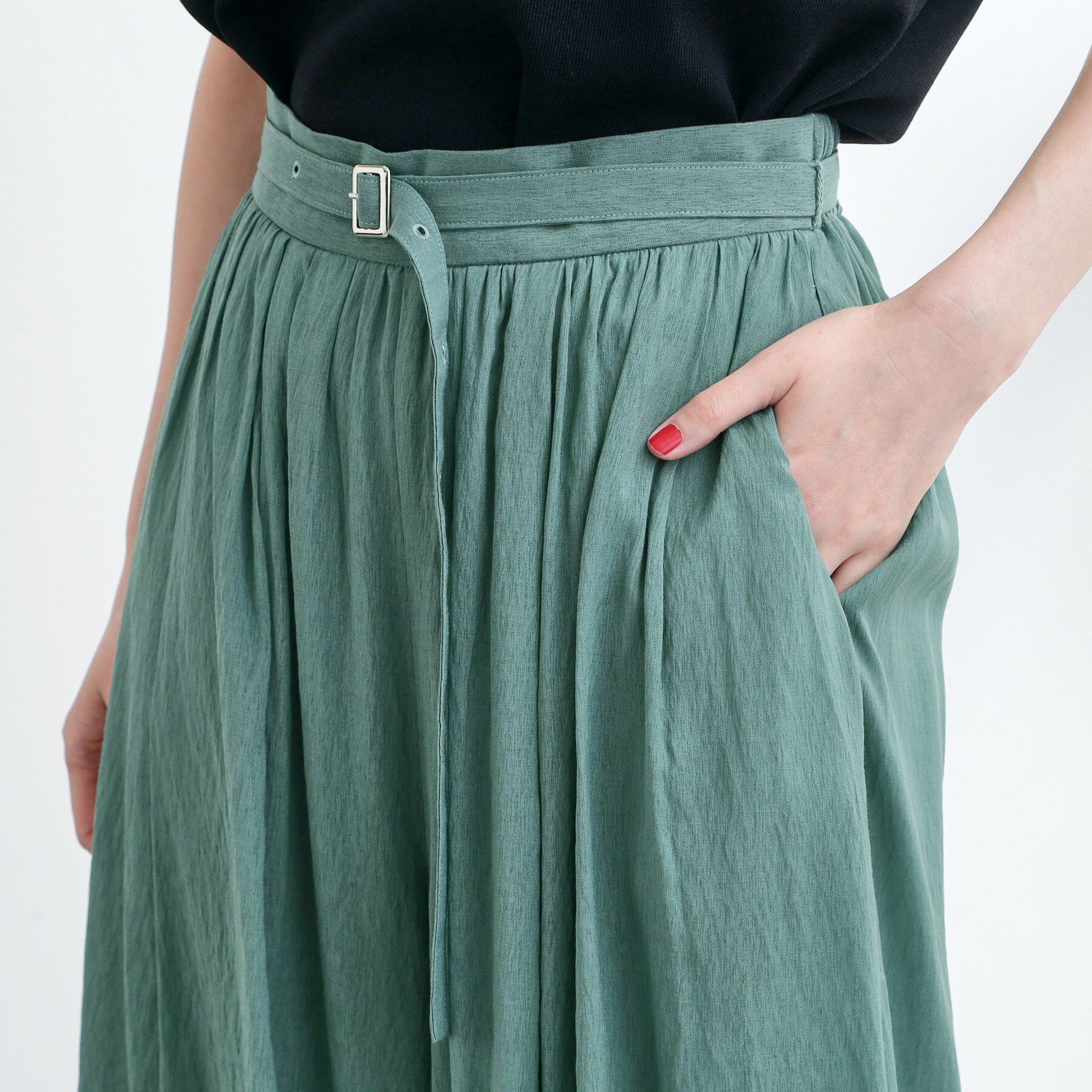 grove「【たっぷりギャザーで体型カバー】スカート見えの軽やかパンツ」|その他|