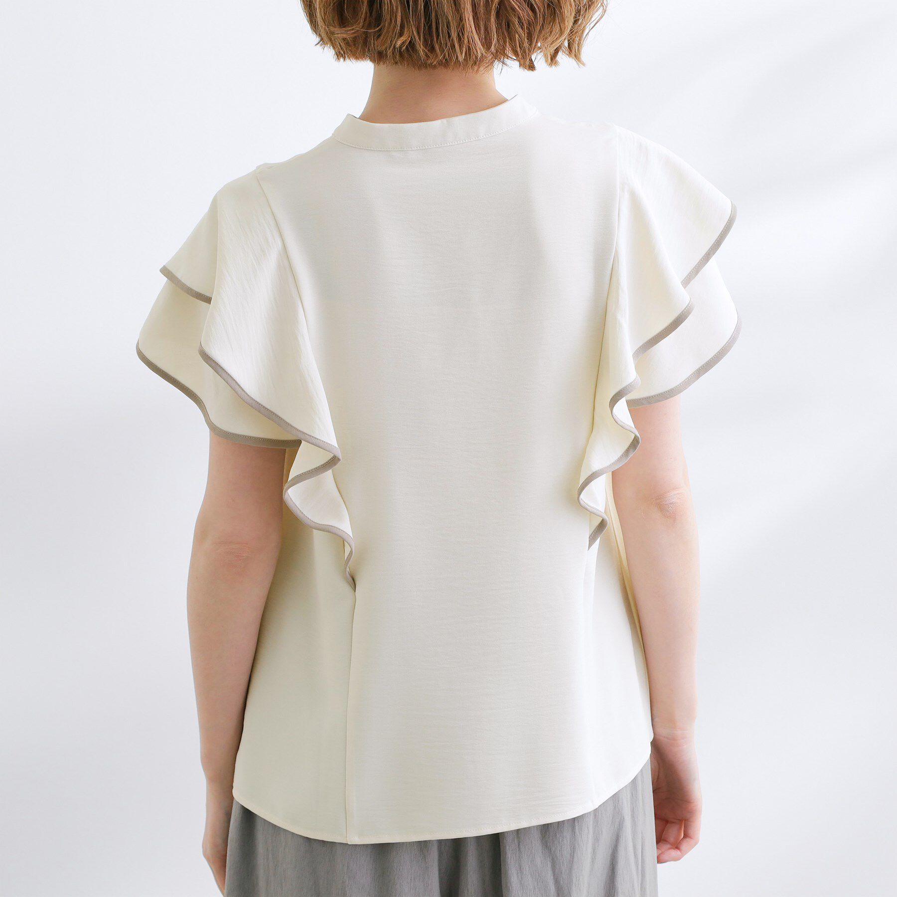 grove「【さらりと着られる】多機能フリルブラウス」|シャツ・ブラウス|