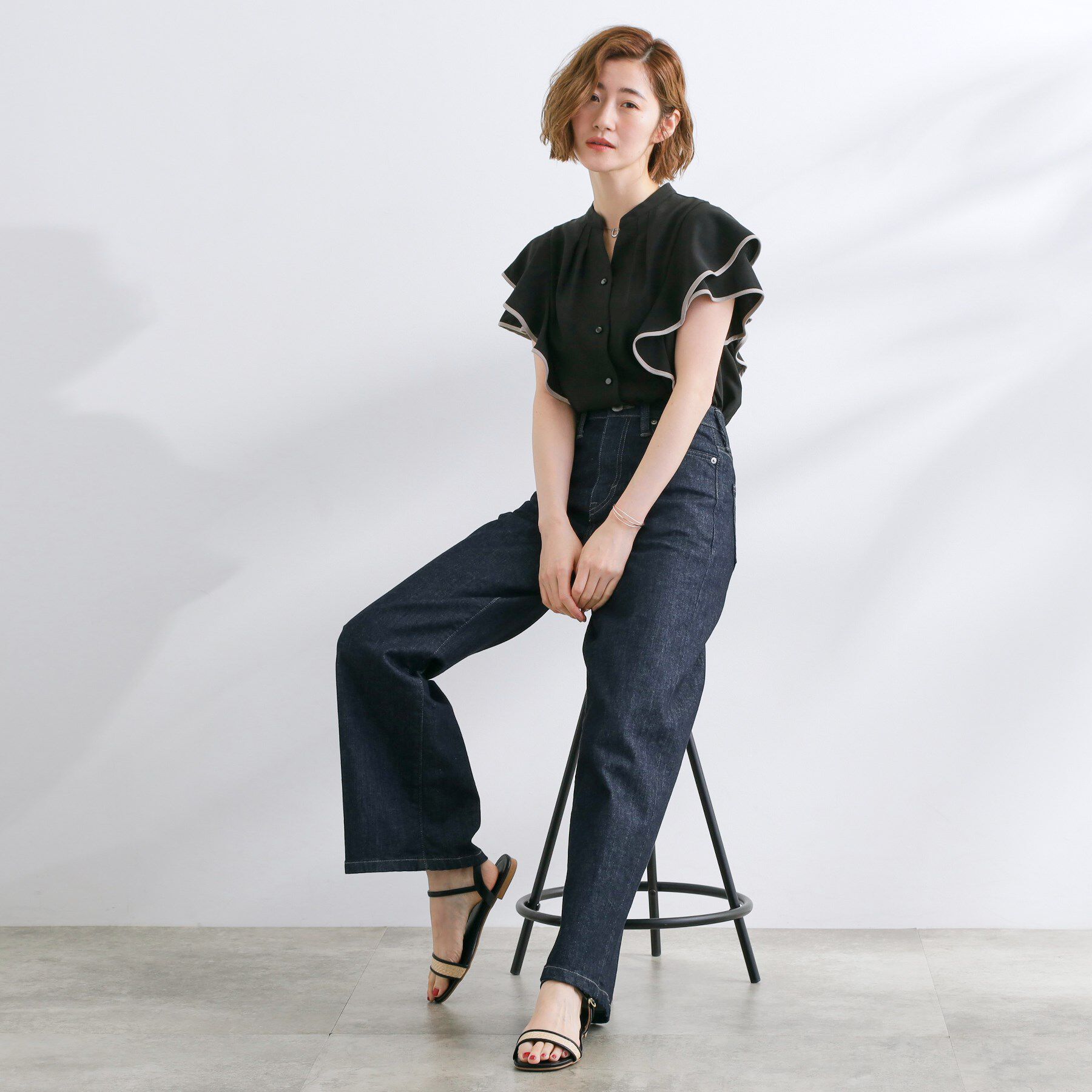 grove「【さらりと着られる】多機能フリルブラウス」|シャツ・ブラウス|