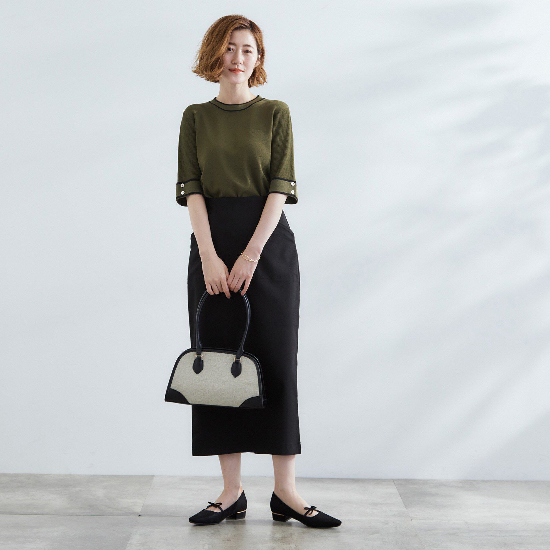 grove「【夏に嬉しい機能付き】やわらかドライタッチワイドスリーブプルオーバー」|ニット・セーター|