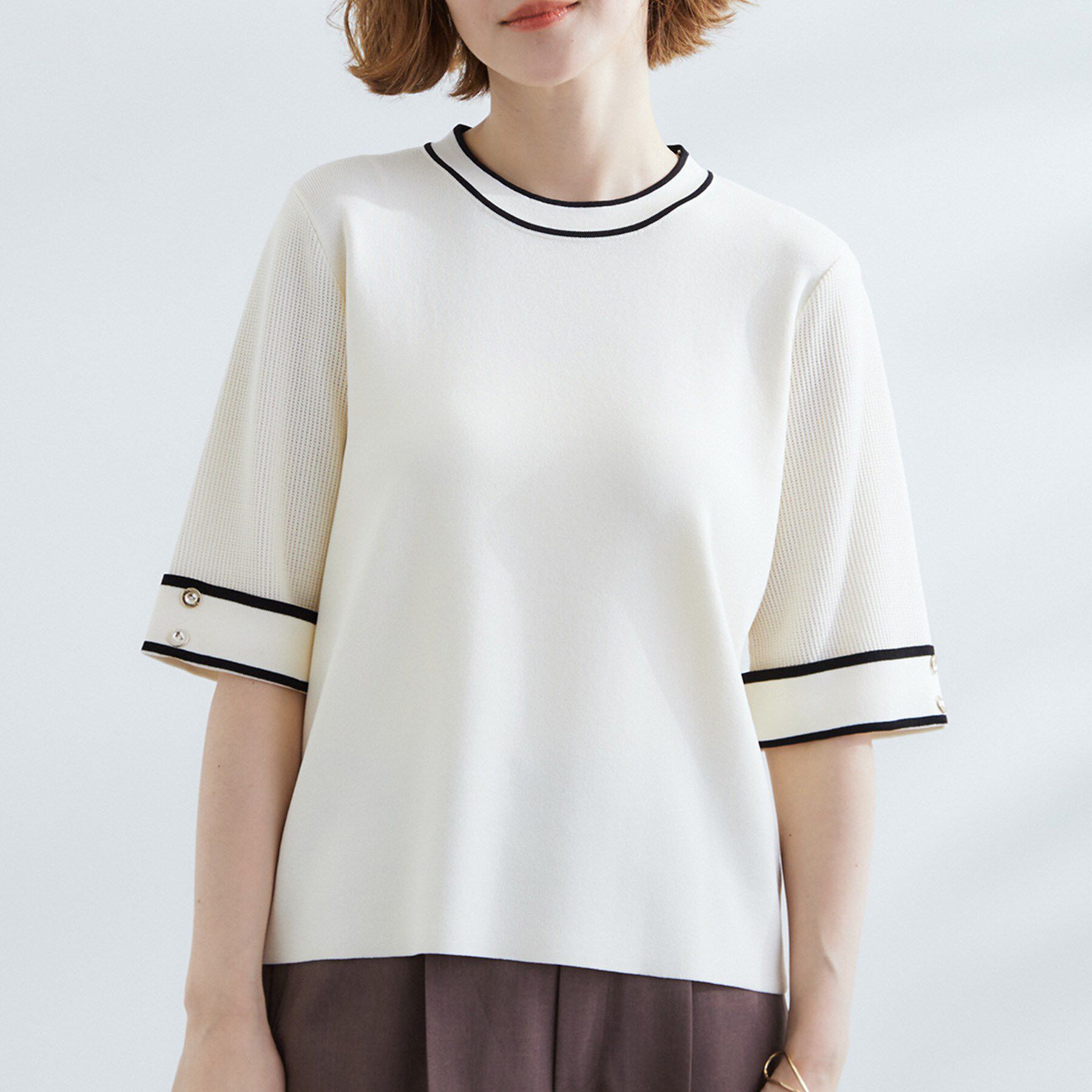 grove「【夏に嬉しい機能付き】やわらかドライタッチワイドスリーブプルオーバー」|ニット・セーター|