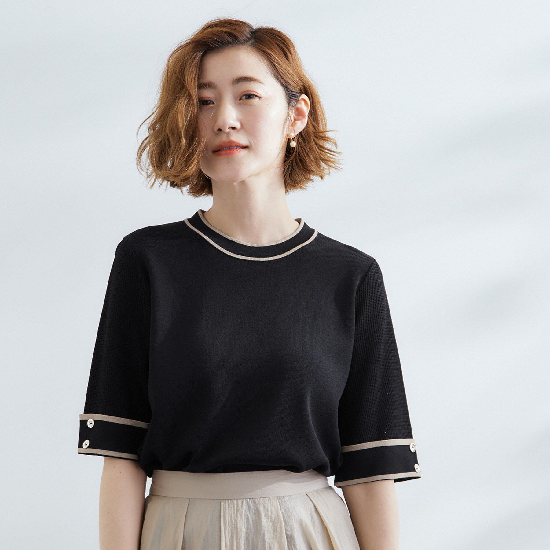 grove「【夏に嬉しい機能付き】やわらかドライタッチワイドスリーブプルオーバー」|ニット・セーター|