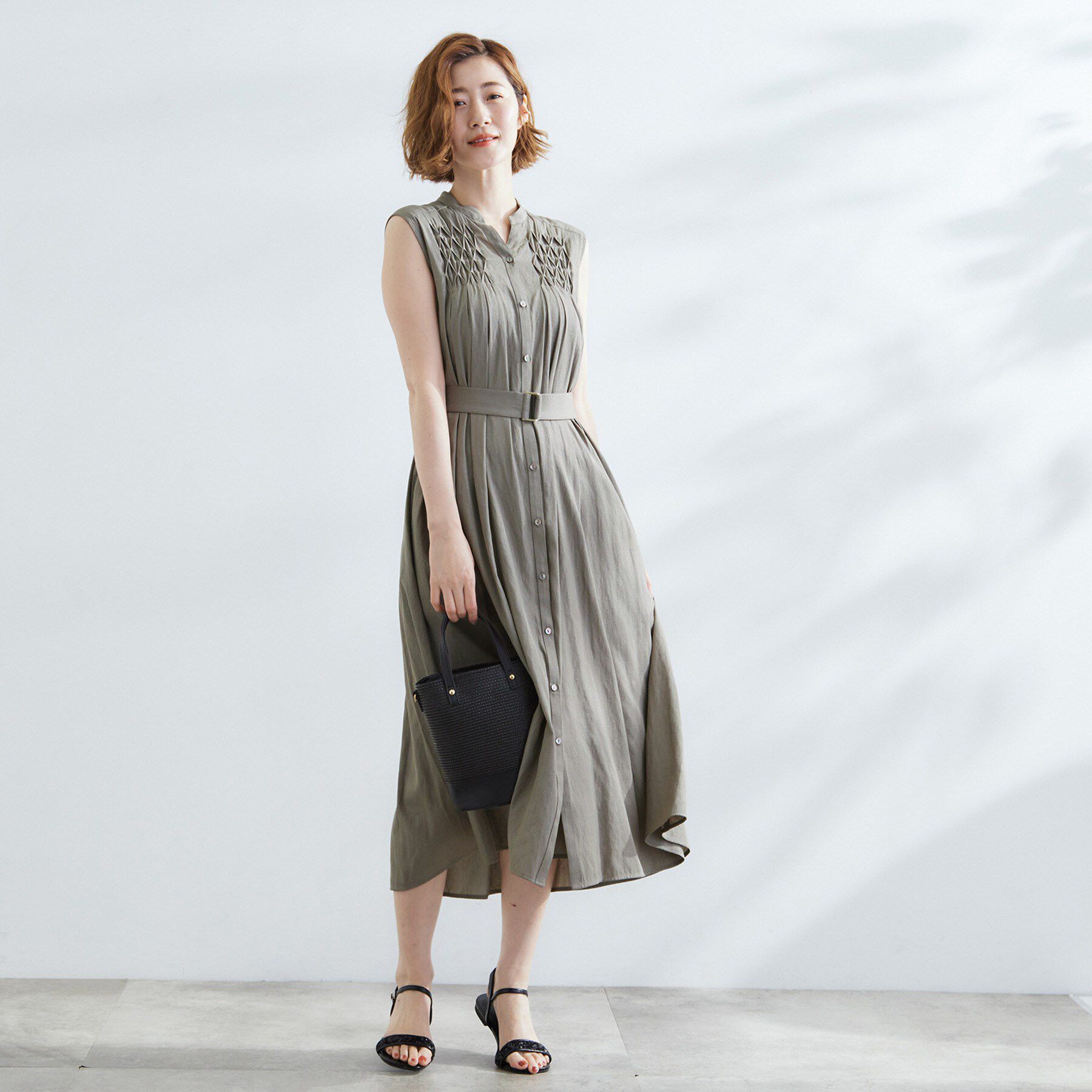 grove「シャンブレースモッキングワンピース」|ワンピース|