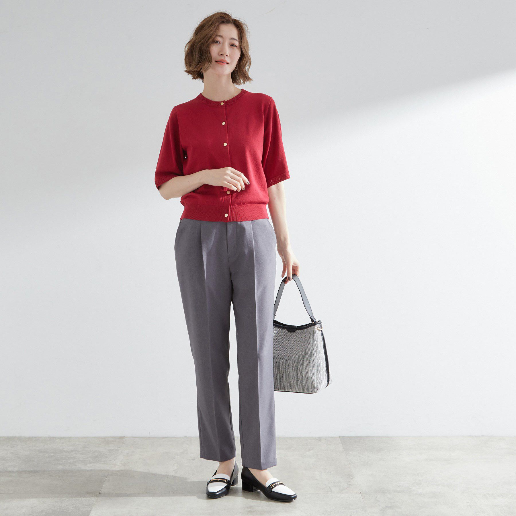 grove「さらりと心地よい　大人のサマーニットカーディガン」|カーディガン|