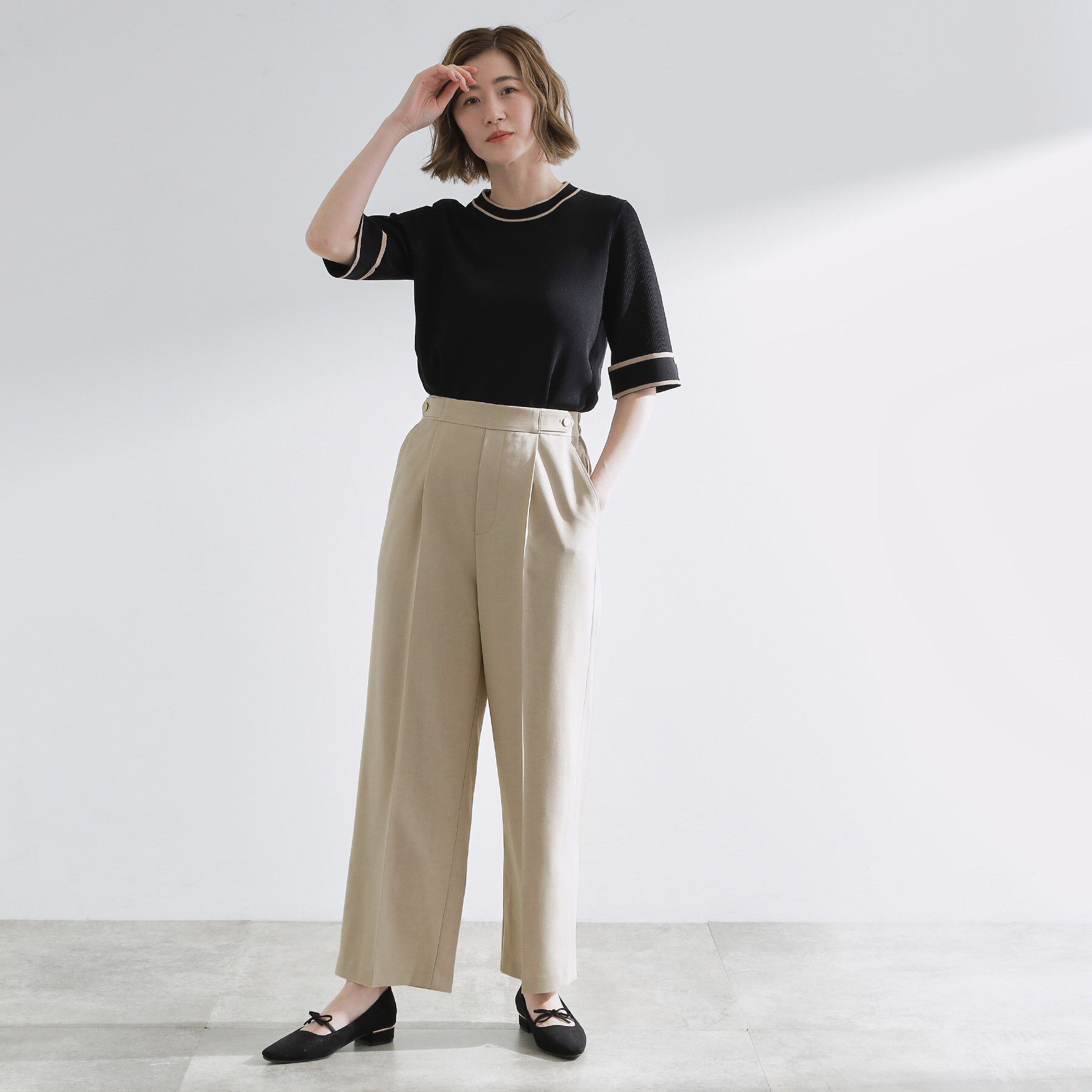 grove「【洗える/美脚ラインキープ】ワイドパンツ」|その他|