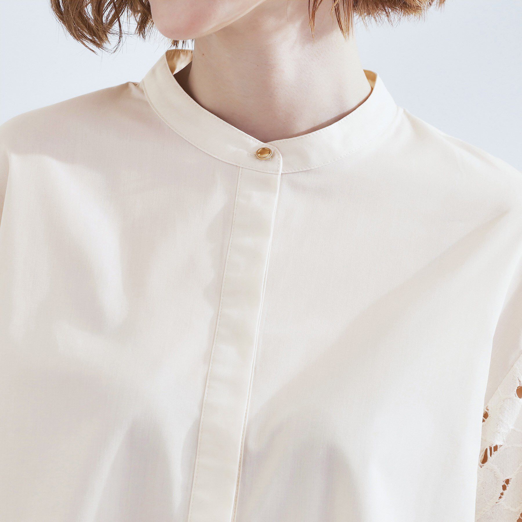 grove「【サスティナブル原料/二の腕カバー】華やか袖刺繍ブラウス」|シャツ・ブラウス|