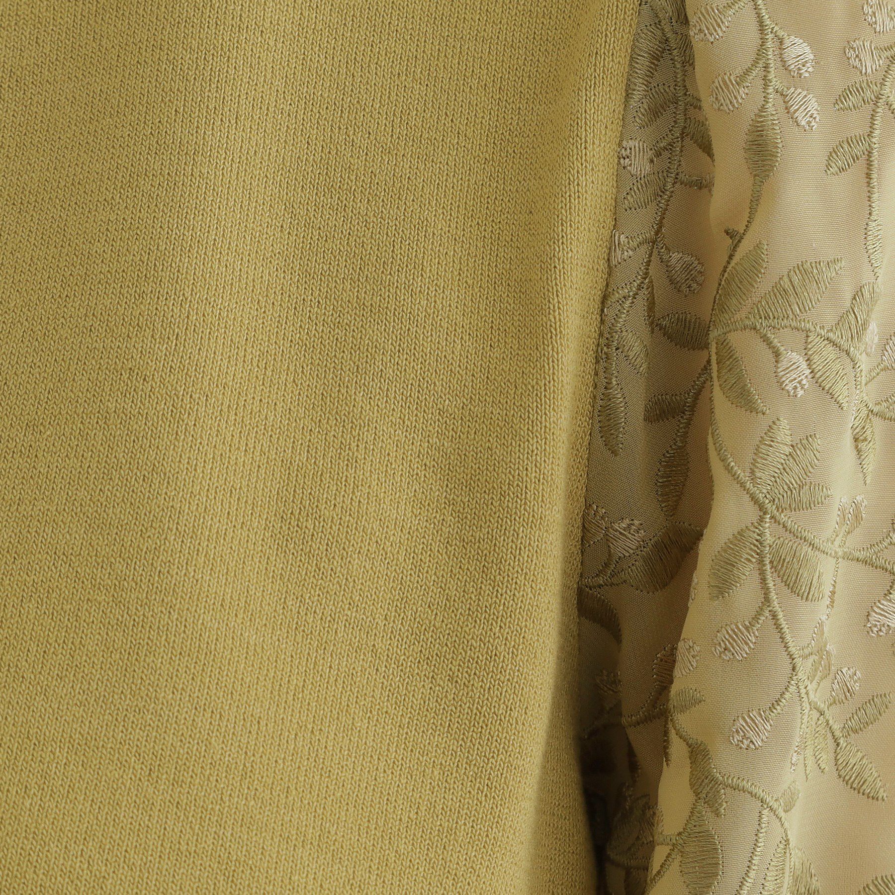 grove「【二の腕カバー】繊細さと上品さをまとう袖刺繍プルオーバーニット」|ニット・セーター|