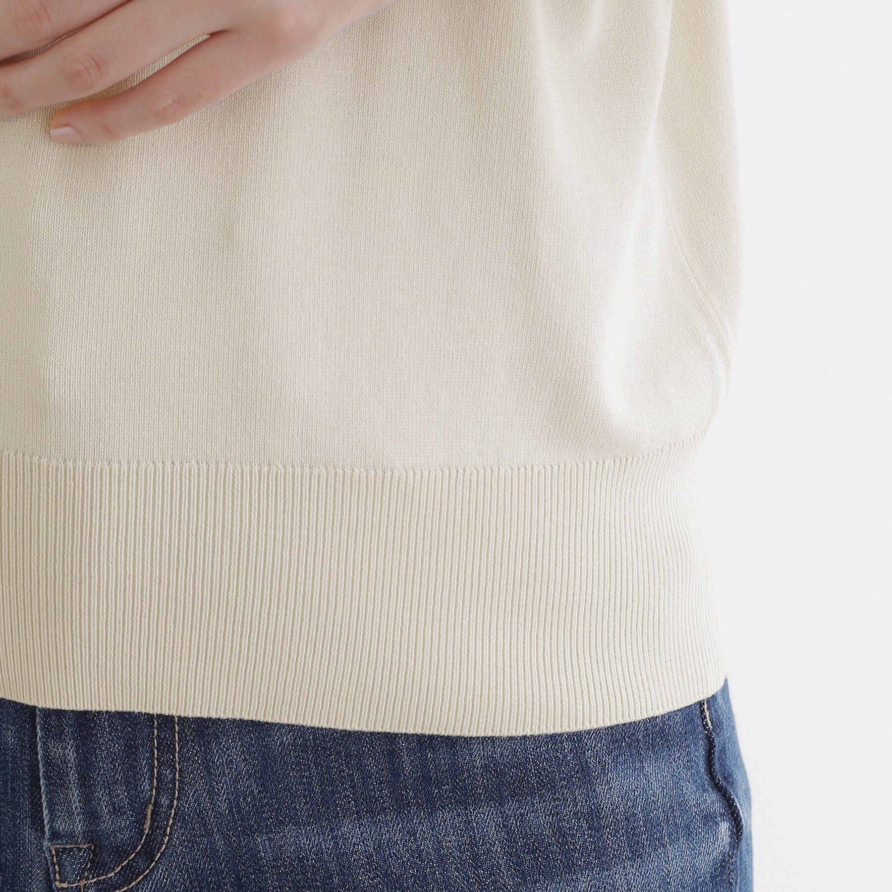 grove「ON/OFF毎日使える！袖口ボタンドロップショルダーニット」|ニット・セーター|