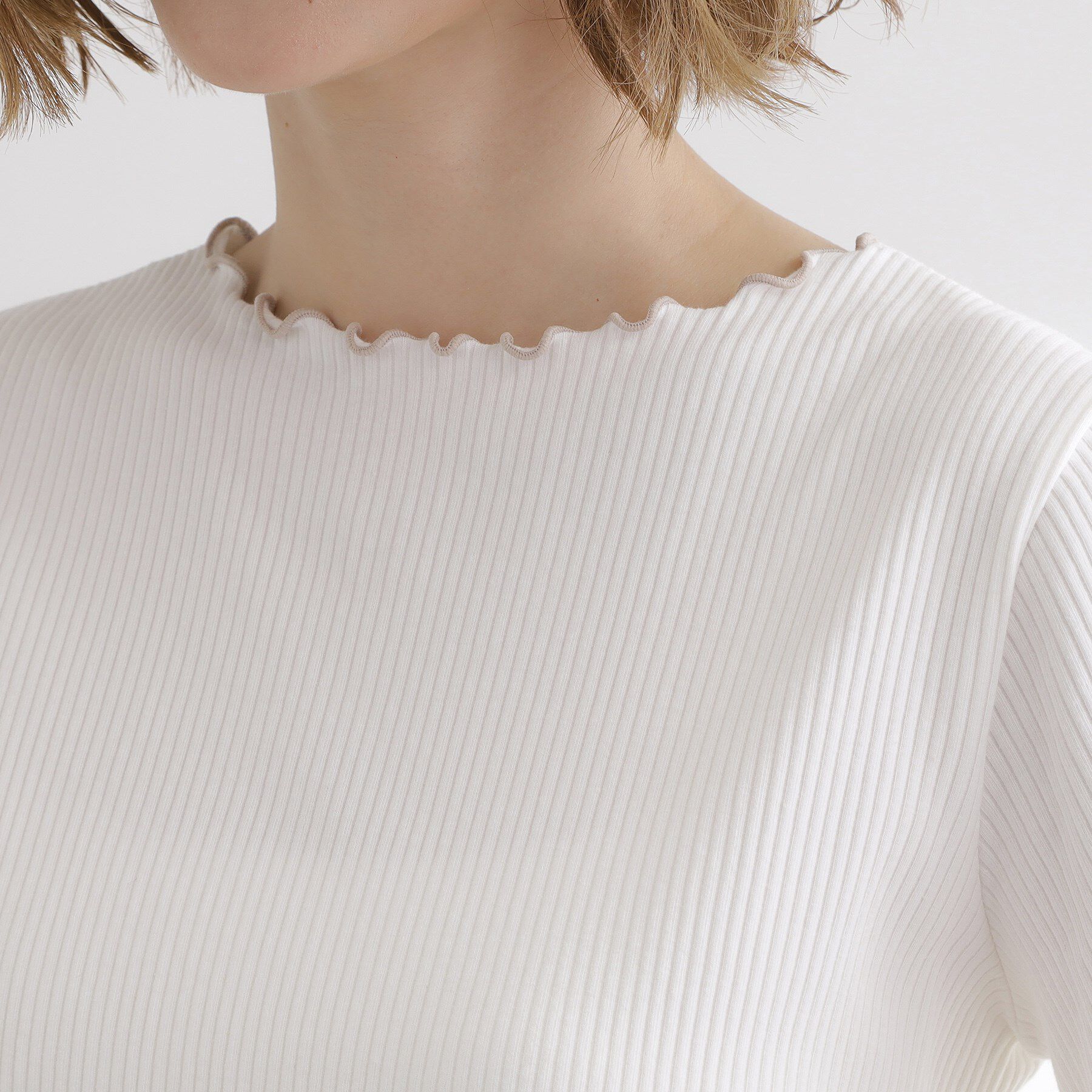 grove「一枚でもレイヤードでも楽しめる　マルチな5分袖プルオーバー」|Tシャツ・カットソー|