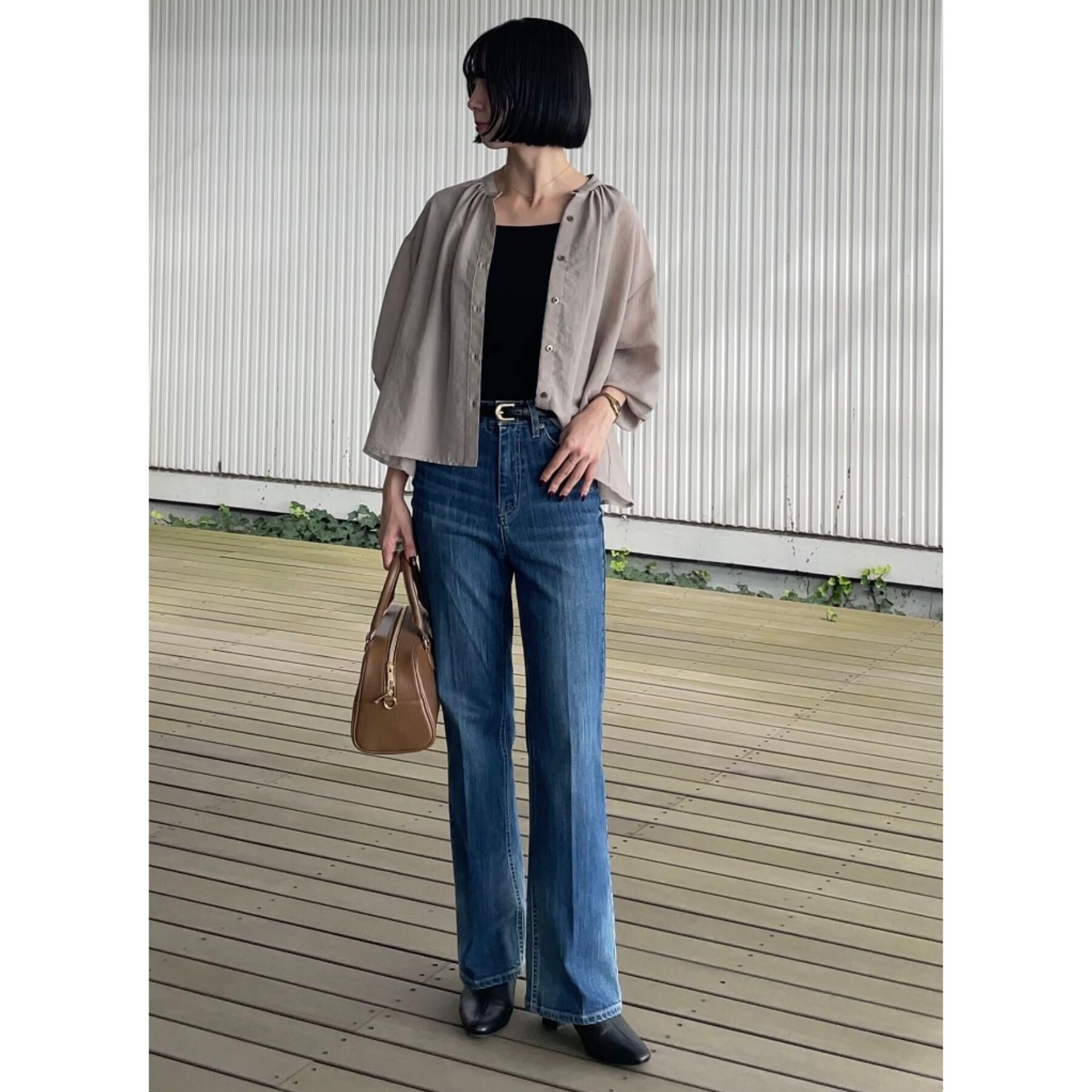 grove「【ひんやり/洗える】シアースタンドネックシャツブルゾン」|シャツ・ブラウス|