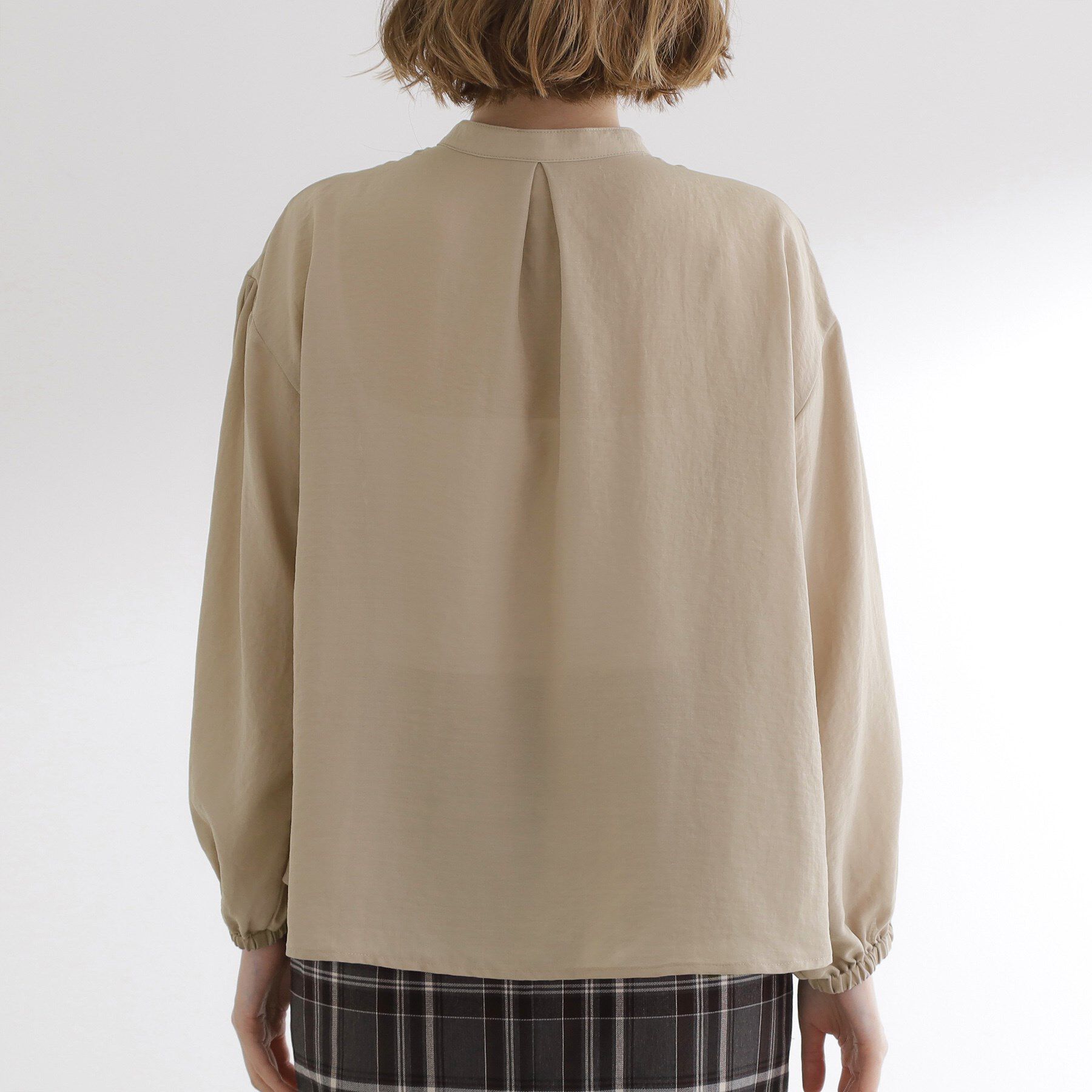 grove「【ひんやり/洗える】シアースタンドネックシャツブルゾン」|シャツ・ブラウス|