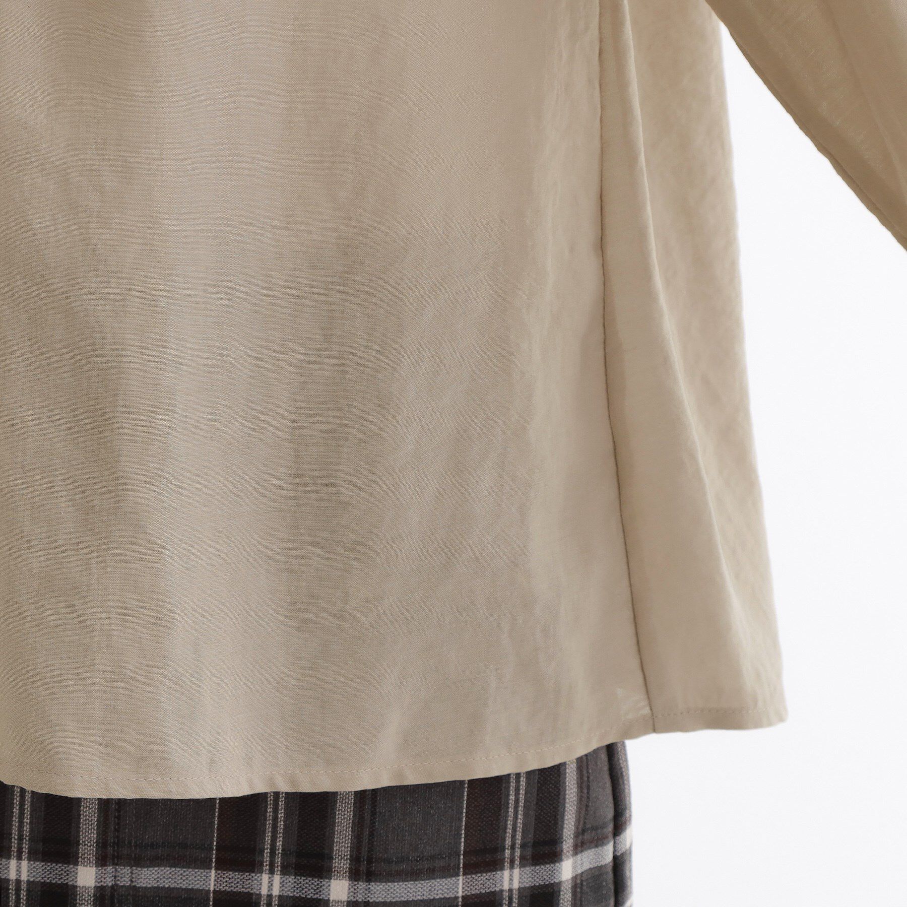 grove「【ひんやり/洗える】シアースタンドネックシャツブルゾン」|シャツ・ブラウス|