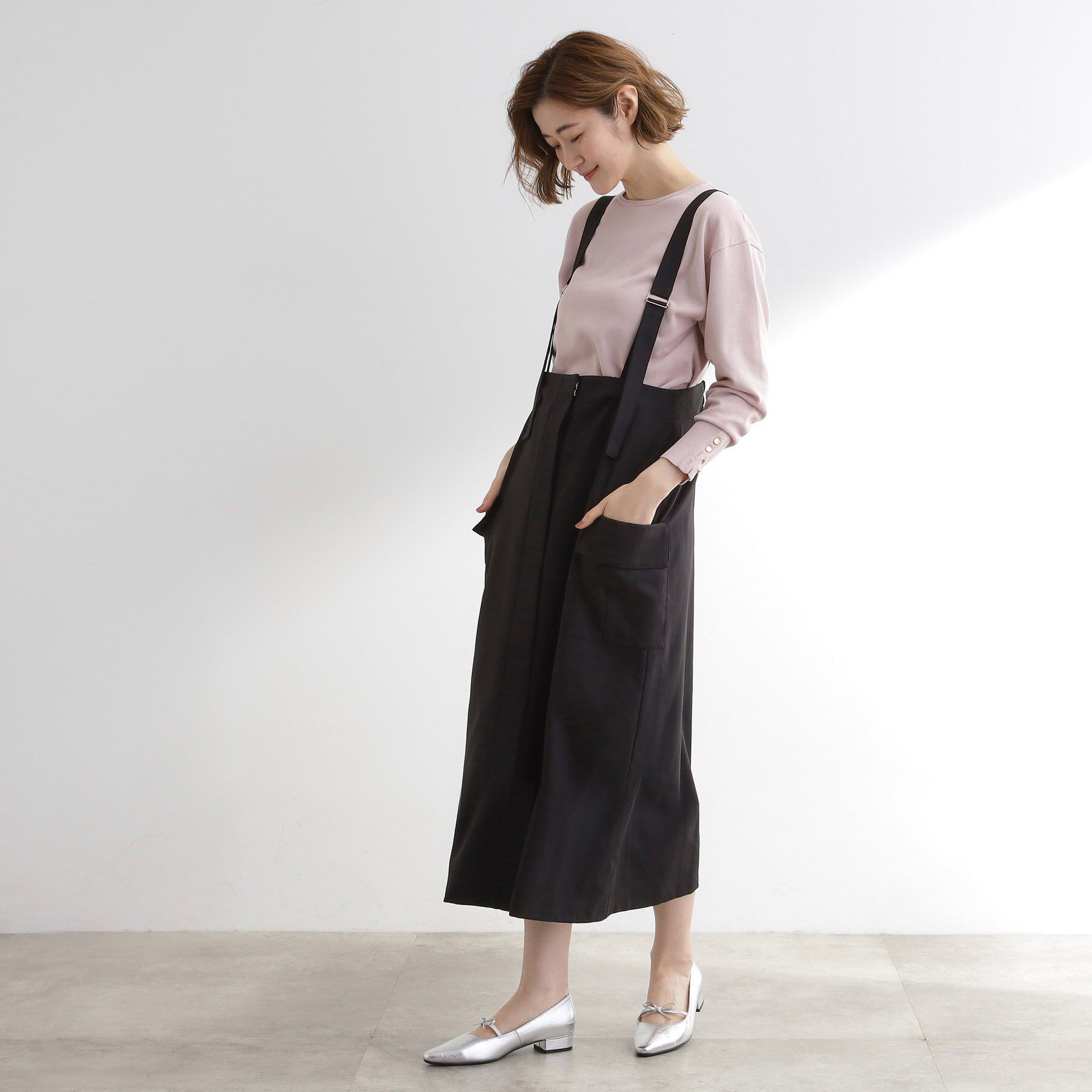 grove「ONにもOFFにも 大人のサス付きスカート」|スカート|