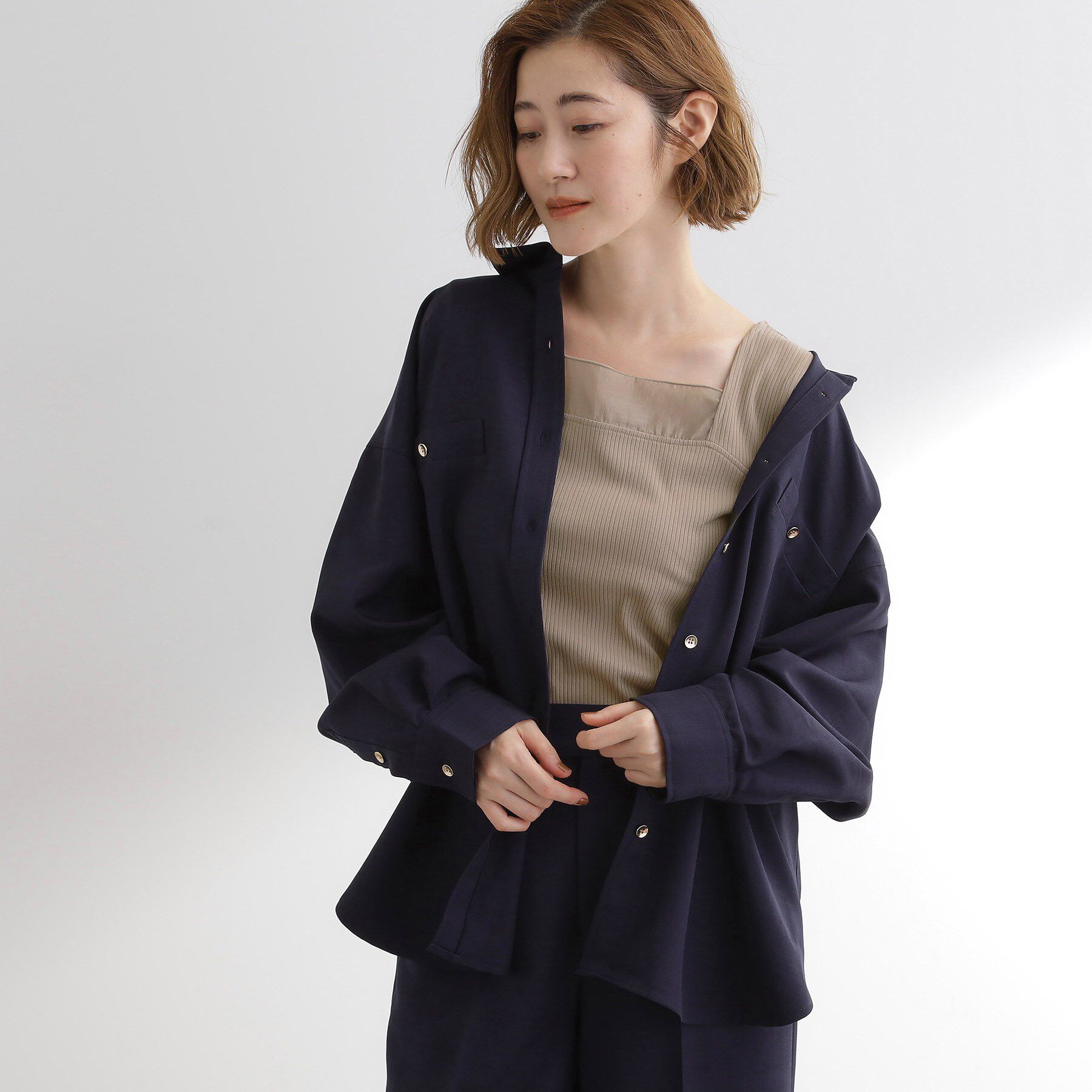 grove「シアードッキングタンクトップ」|キャミソール|