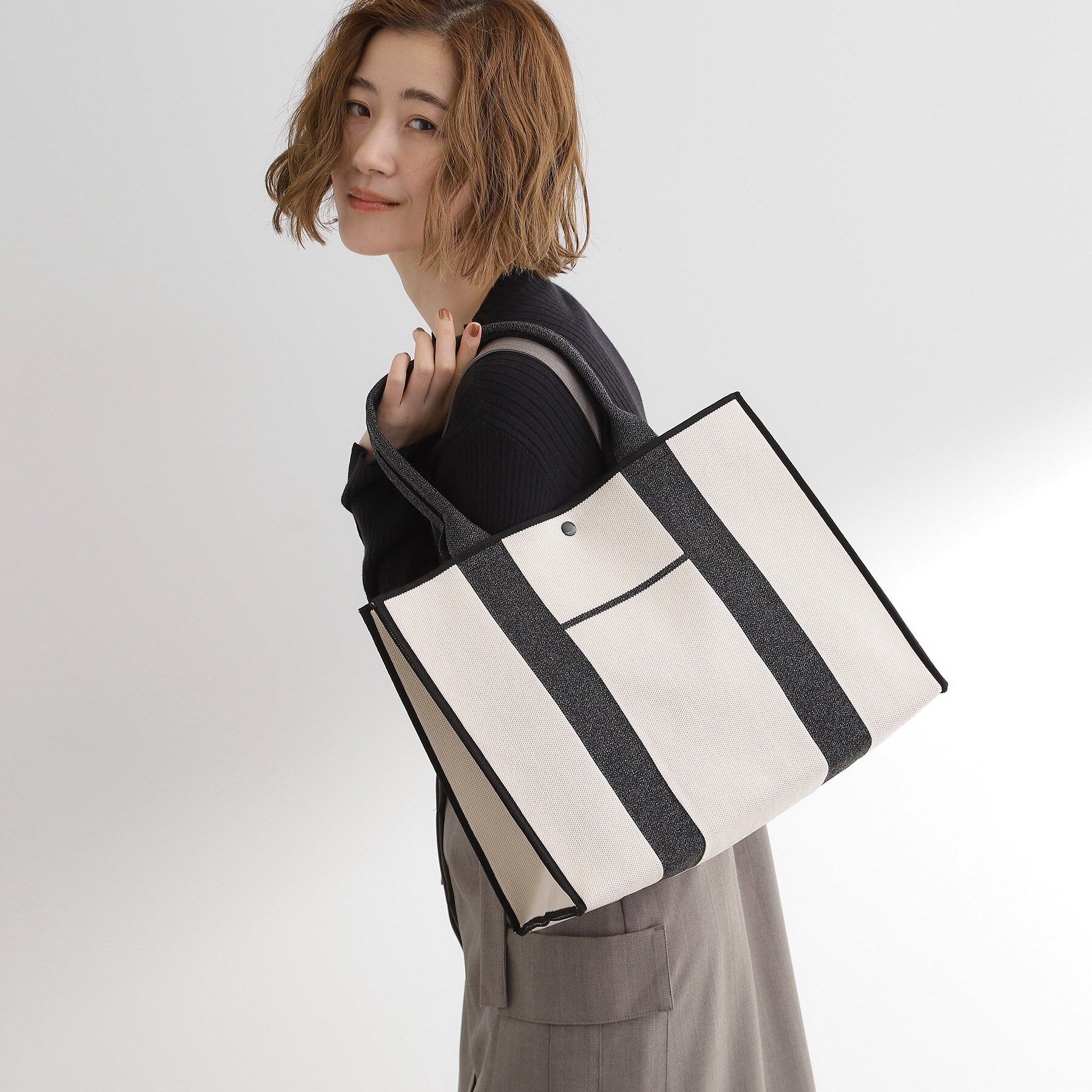 grove「アソートニットA4トート」|トートバッグ|