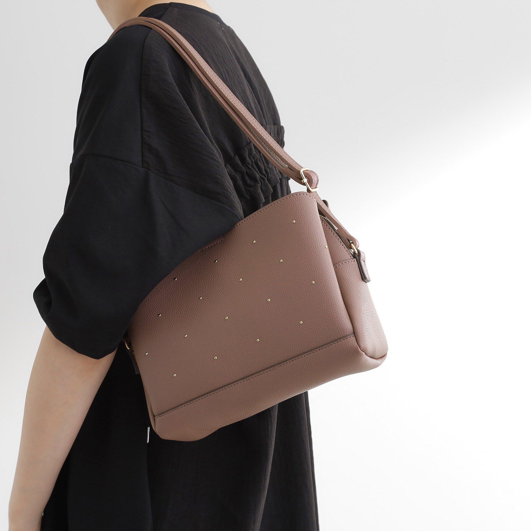 grove「ドットスタッズ3層ショルダー」|ショルダー・メッセンジャー|ピンク(073)