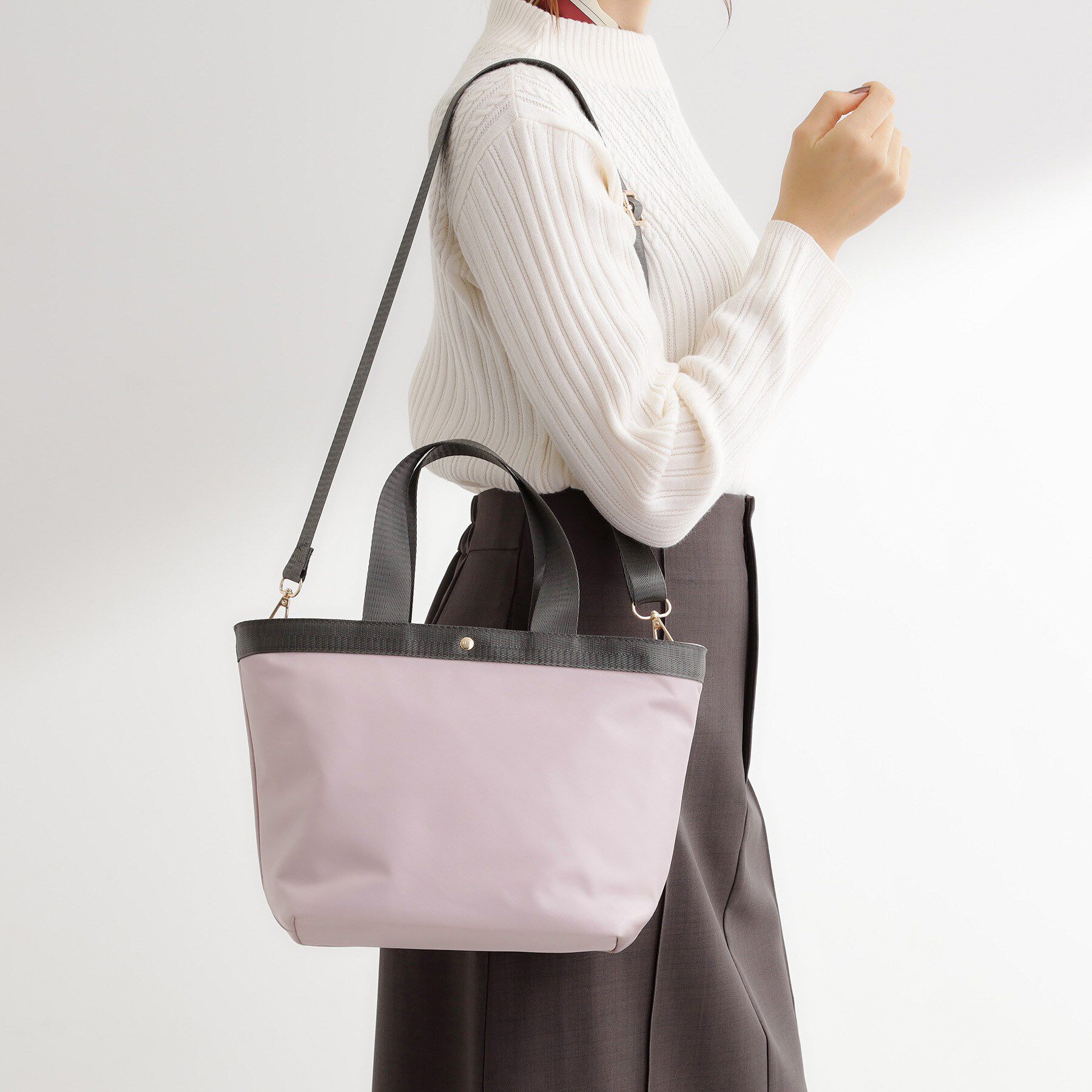 grove「【撥水】テープ2WAYトート」|トートバッグ|ラベンダー(080)