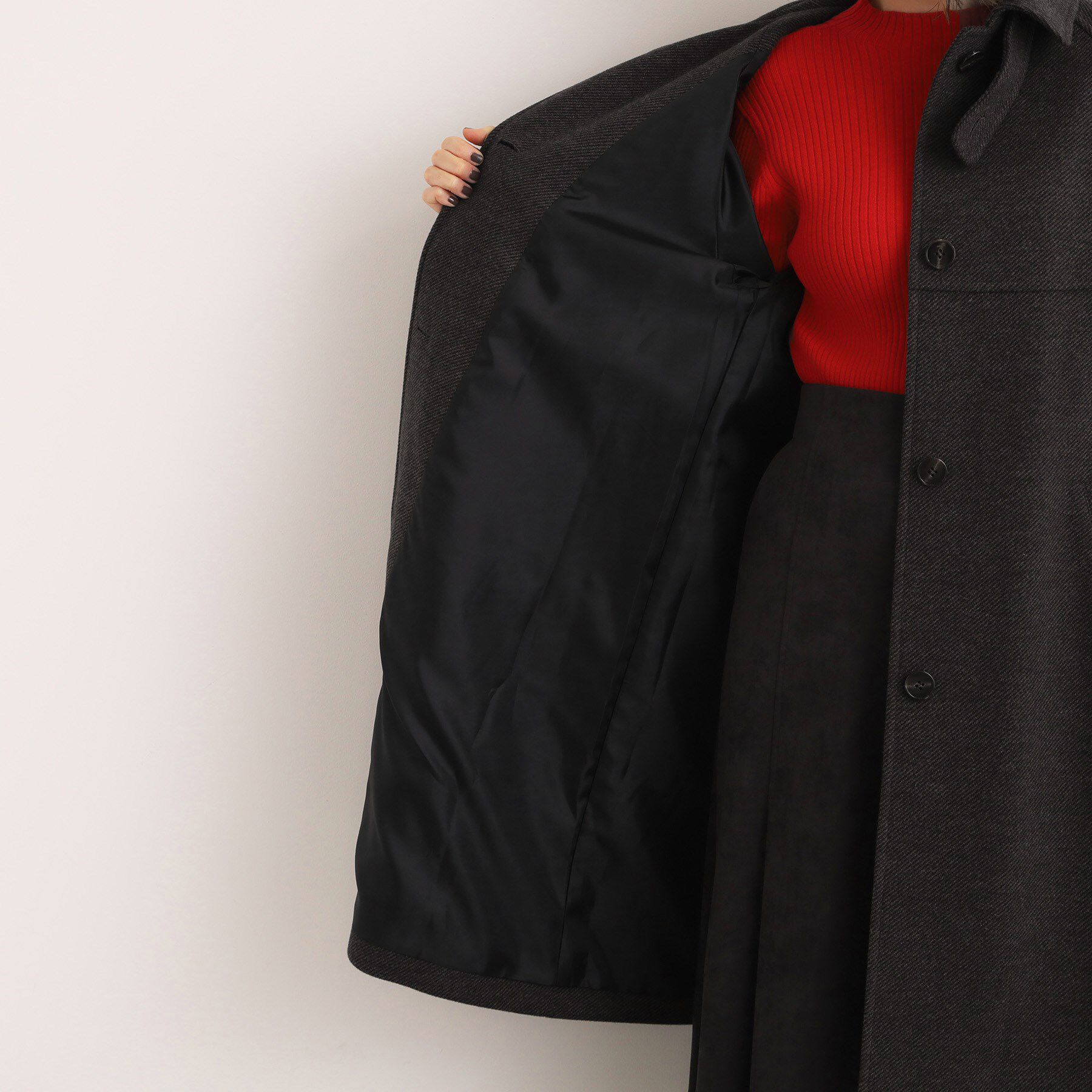 grove「クラシカルな佇まい 大人のステンカラーロングコート」|ステンカラーコート|