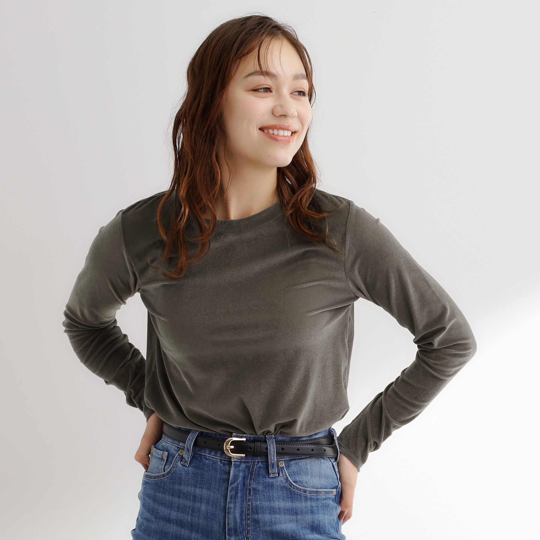 grove「シアーカットベロアロンT」|Tシャツ・カットソー|